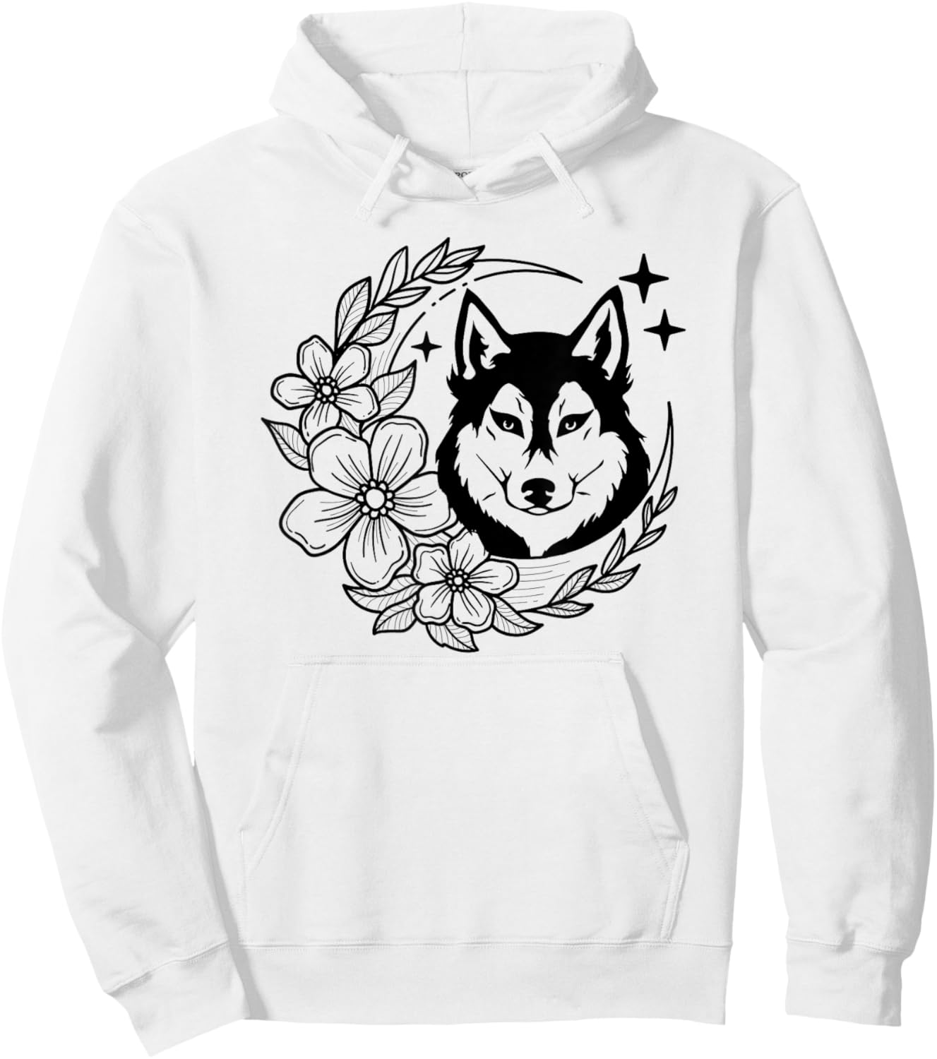 Husky Dog Flowers Husky Owner Husky Lover Hoodie - Hoodie | White