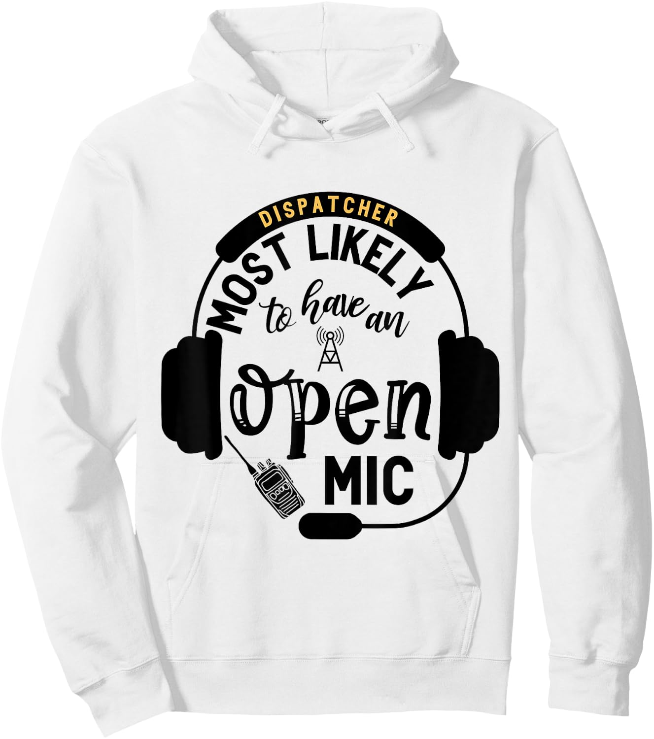 911 Funny Dispatcher Gifts Police Dispatch Thin Gold Line Hoodie - Hoodie | White