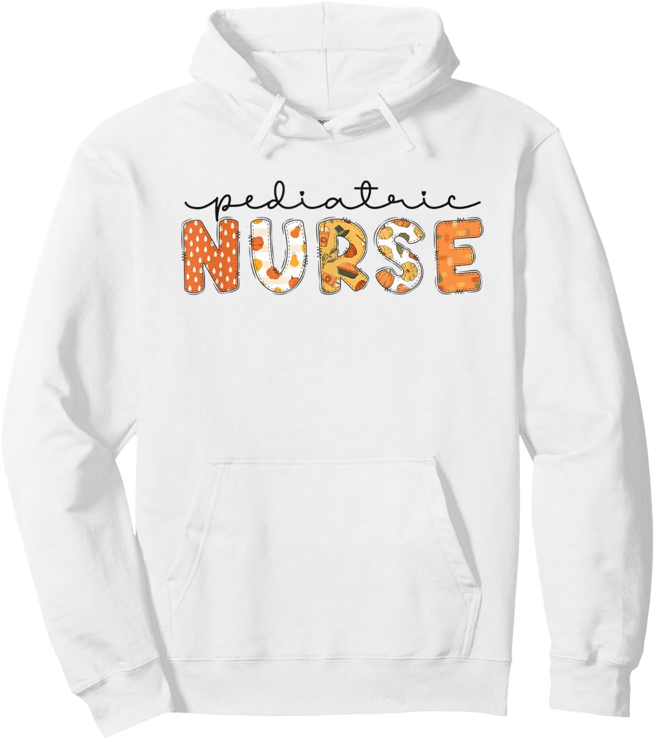 Fall Pediatric Nurse Thanksgiving Thankful PEDS Nurse Crew Hoodie - Hoodie | White