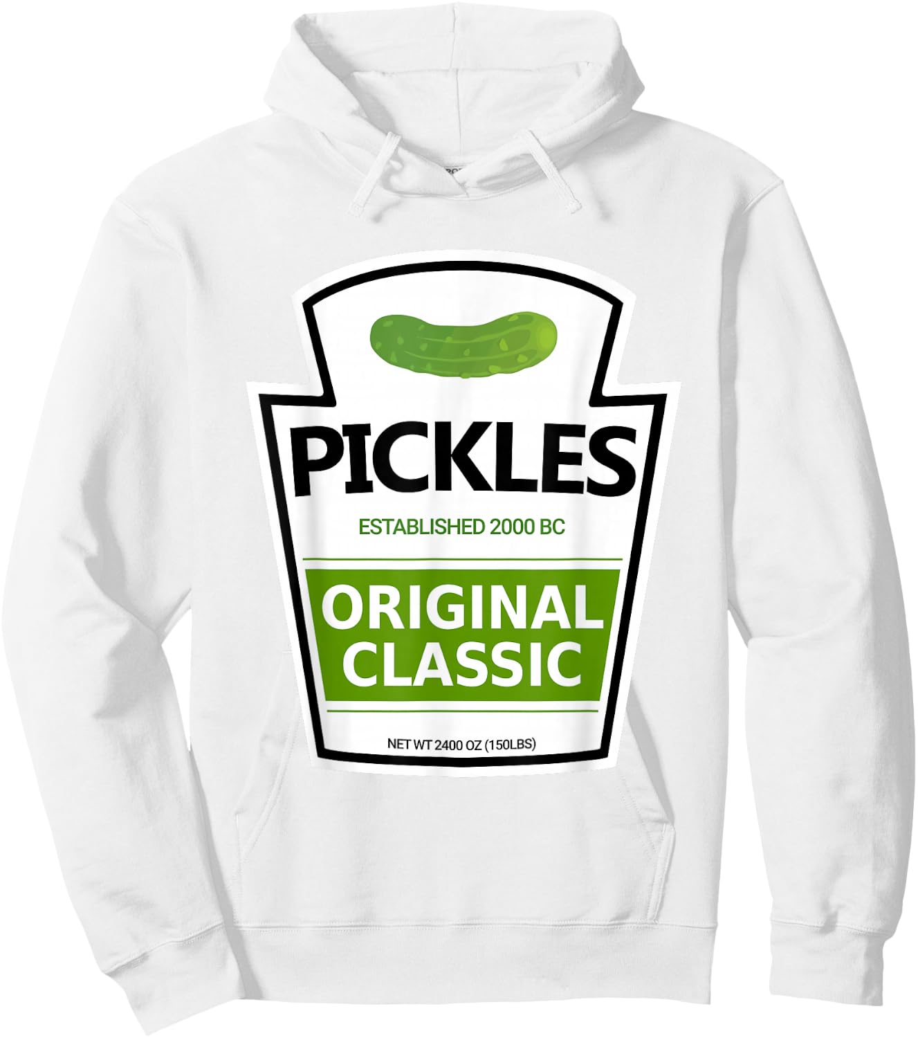 Lazy Costume Pickle Jar Hoodie - Hoodie | White