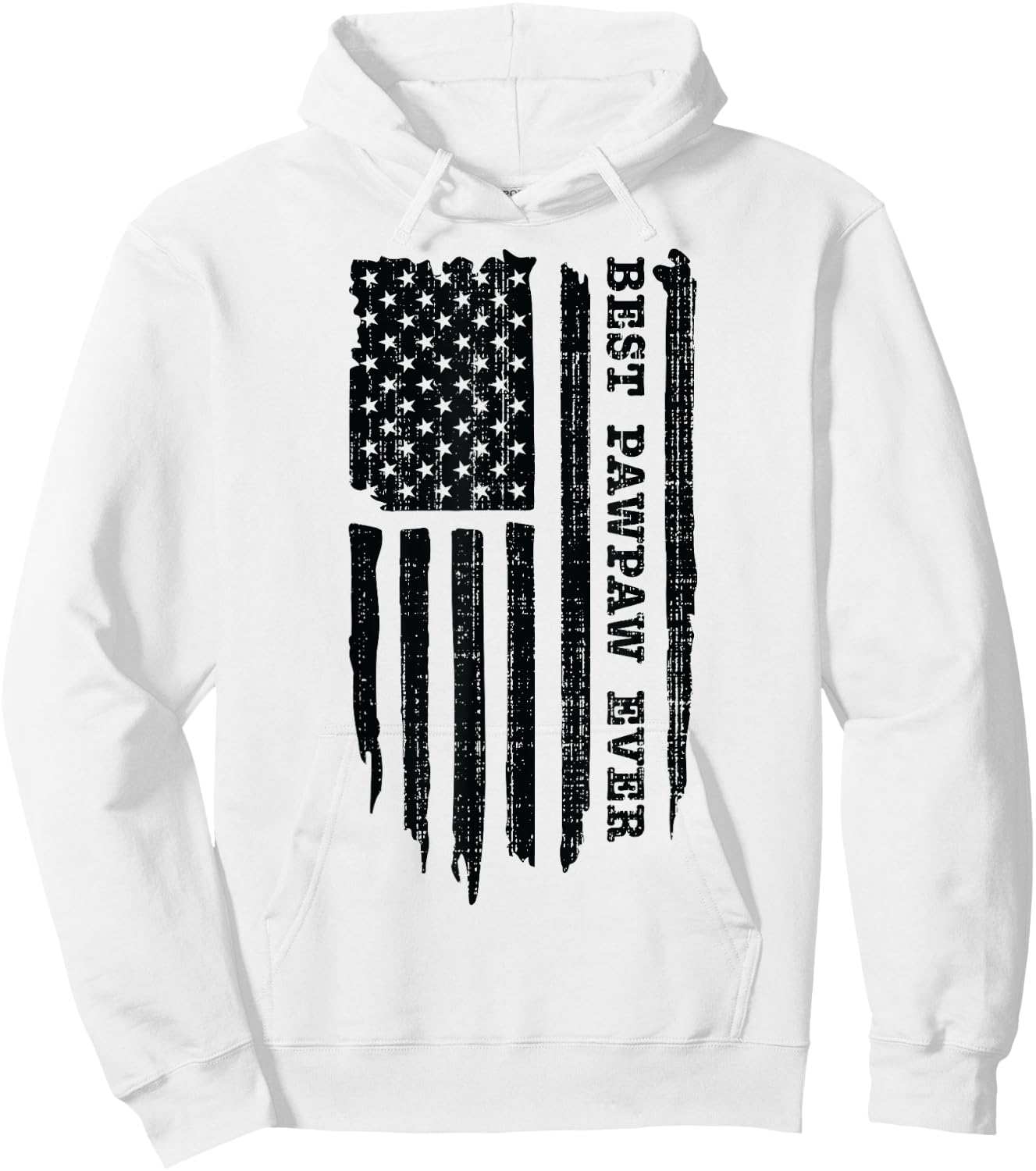 Best Pawpaw Ever American Flag Funny Father's Day Hoodie - Hoodie | White