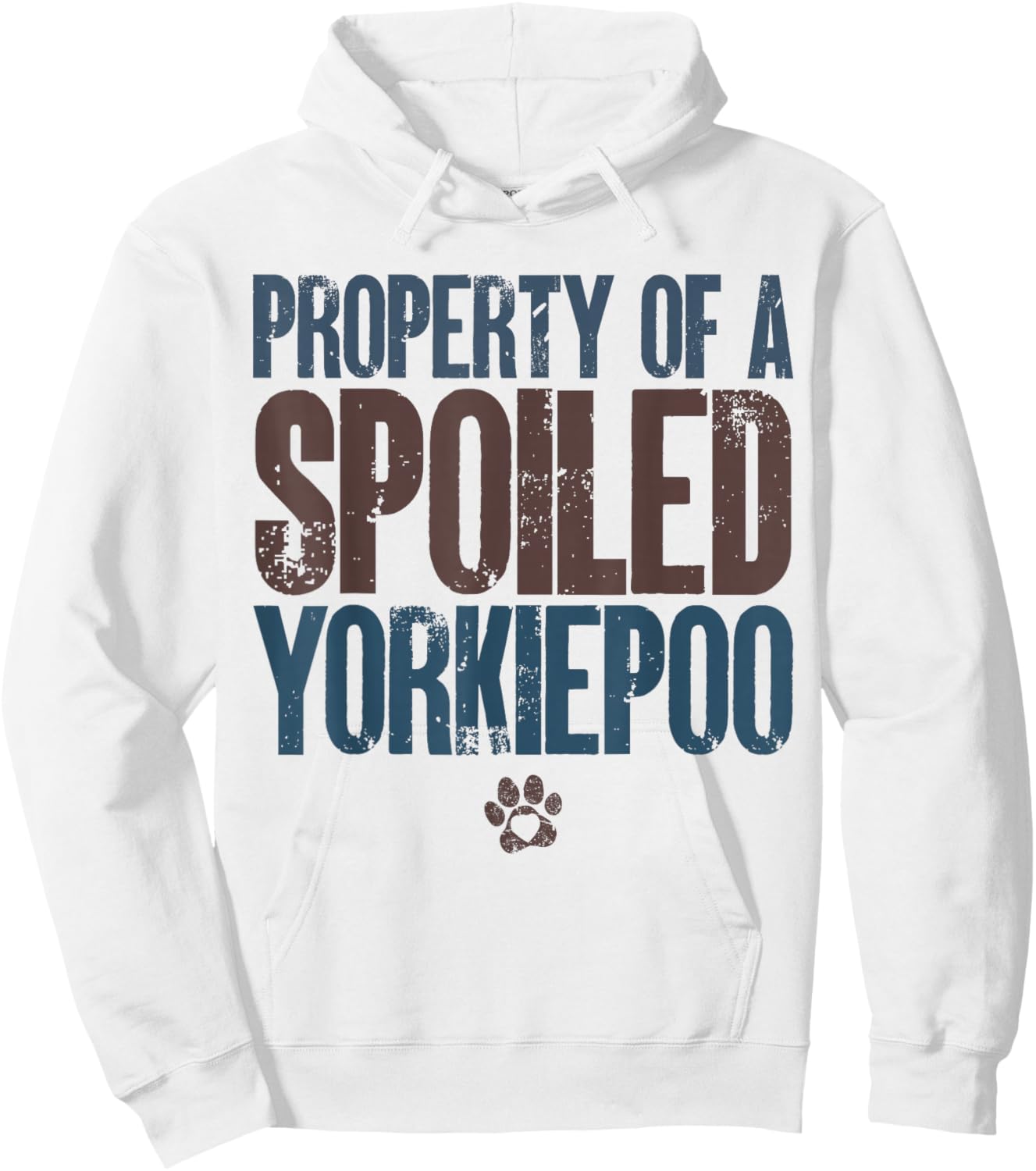 Property Of A Spoiled Yorkiepoo Funny Yorkiepoo Lover Owner Hoodie - Hoodie | White