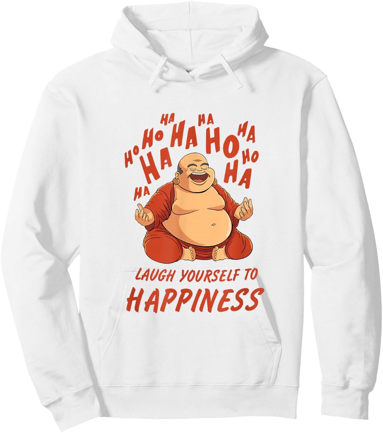 Laughing Meditation Buddha Design for Laughter Yoga Training Hoodie - Hoodie | White