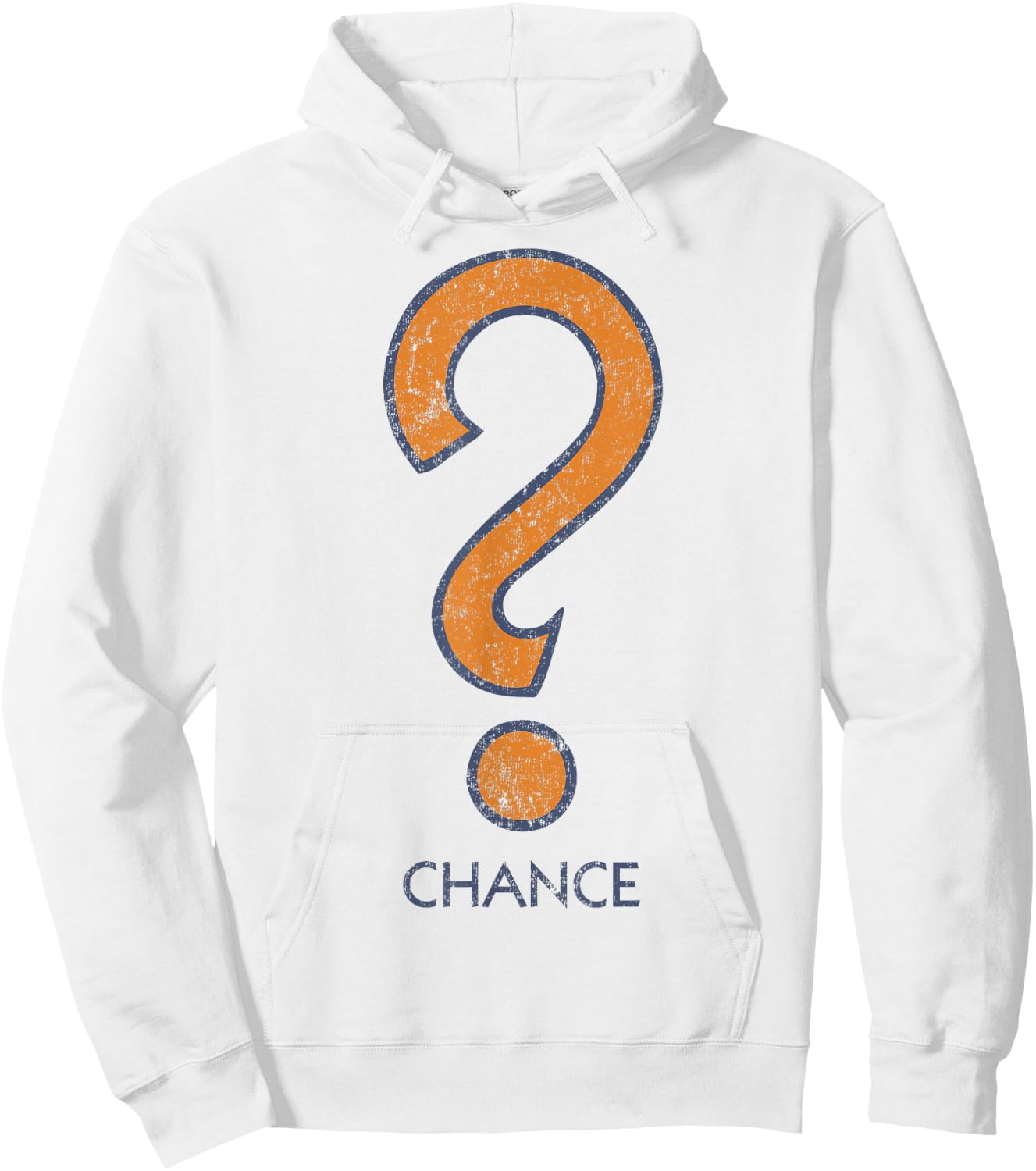 Monopoly Clue Chance Question Mark Symbol Logo Hoodie - Hoodie | White