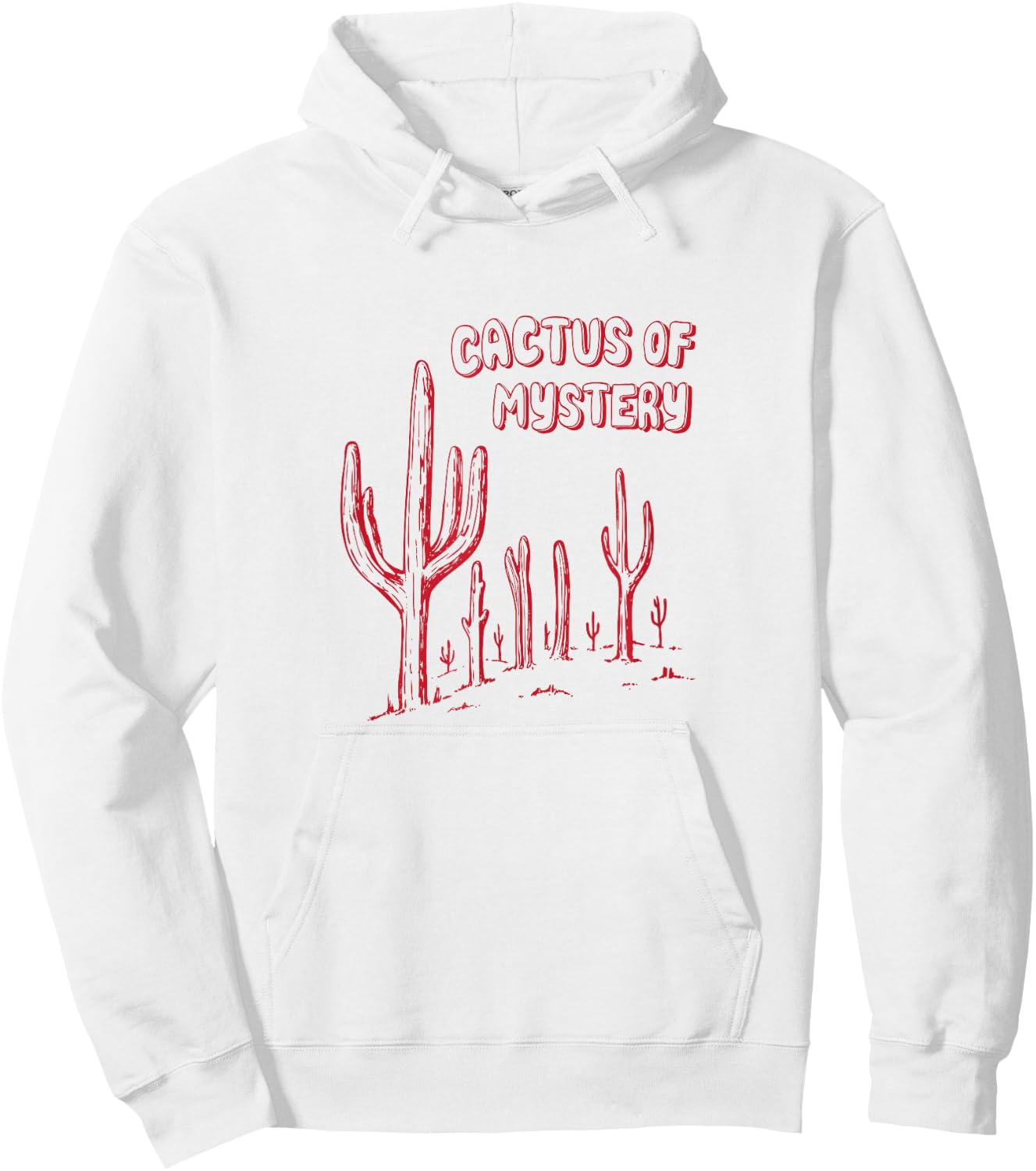 Maddesigns Cactus of Mystery UHF - Men's Grey Small Classic Fit Short Sleeve Cotton Polyester Blend Hoodie - Hoodie | White