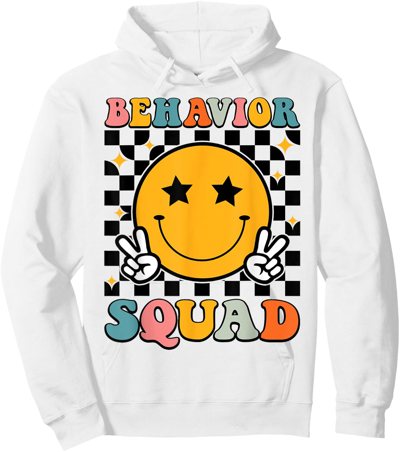 Behavior Squad Specialist Analyst Behavior Teacher Retro Hoodie - Hoodie | White