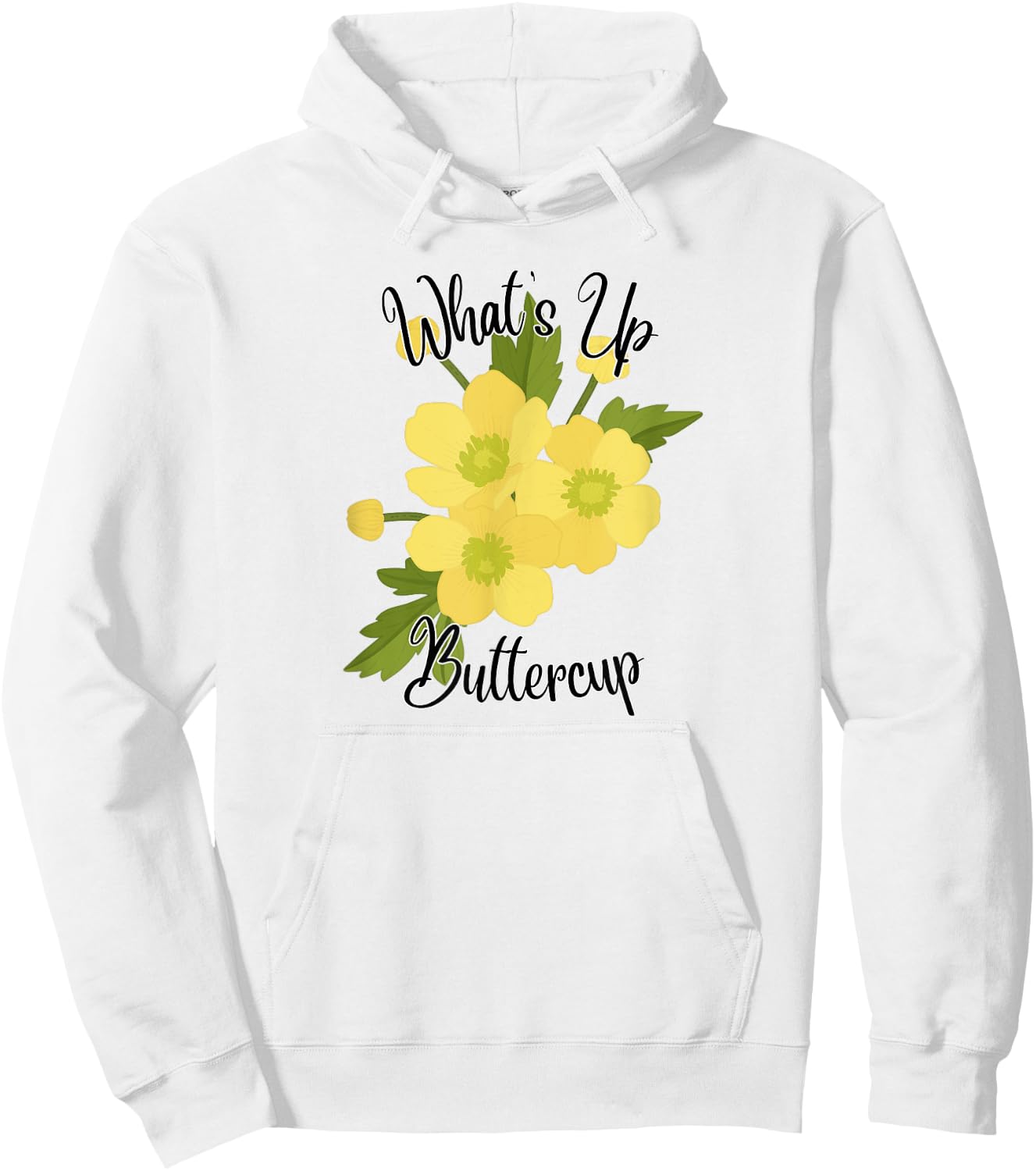 What's Up Buttercup Hoodie - Hoodie | White