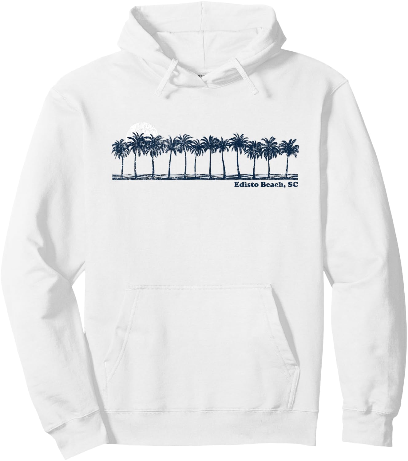 Edisto Beach Vintage 70s Retro Throwback Design Hoodie - Hoodie | White