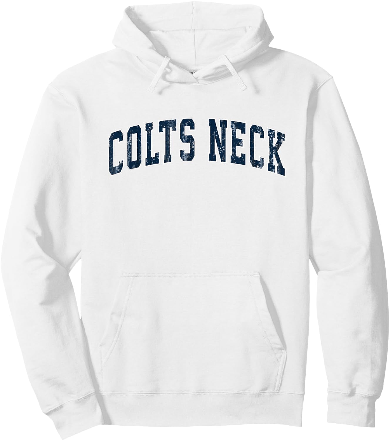 Colts Neck New Jersey NJ Vintage Sports Design Navy Design Hoodie - Hoodie | White