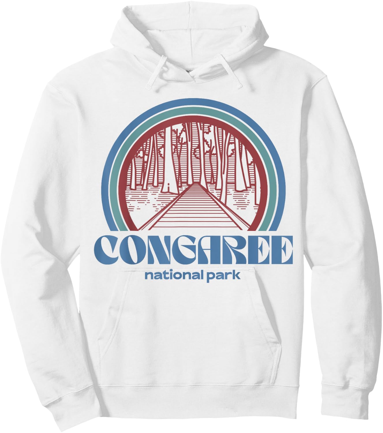 Congaree National Park Retro Vintage Style Outdoor Hiking Hoodie - Hoodie | White