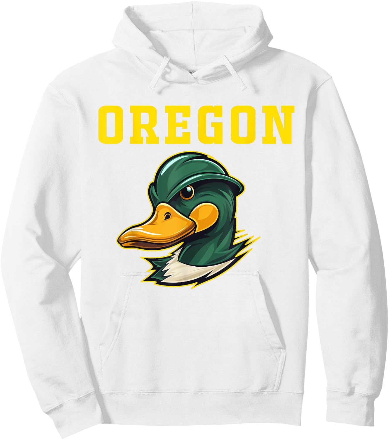 Graphic State of Oregons Football Evergreen Sports Spirit Hoodie - Hoodie | White