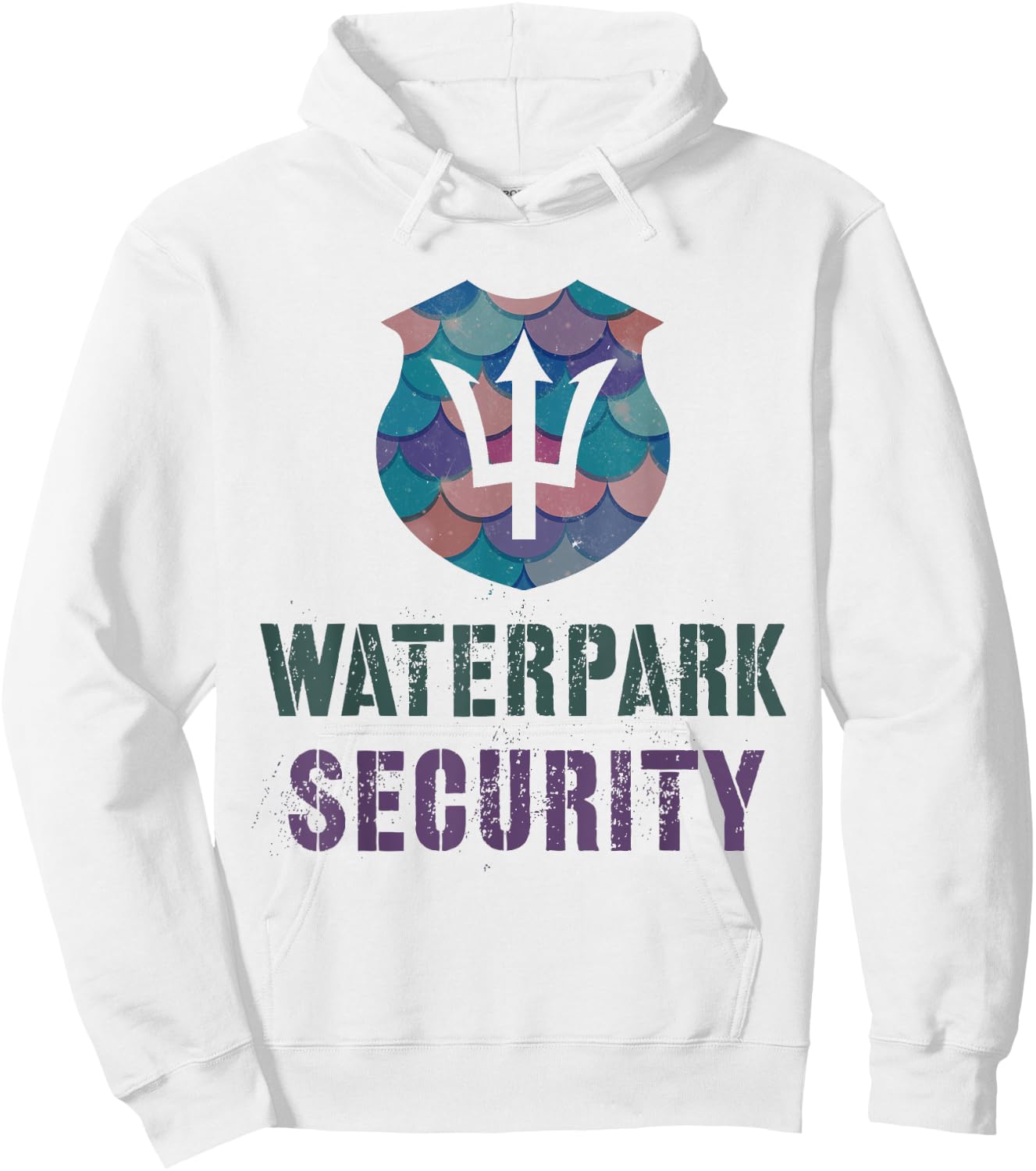 Funny WATERPARK SECURITY Water Theme Park Mermaid Patrol Dad Hoodie - Hoodie | White