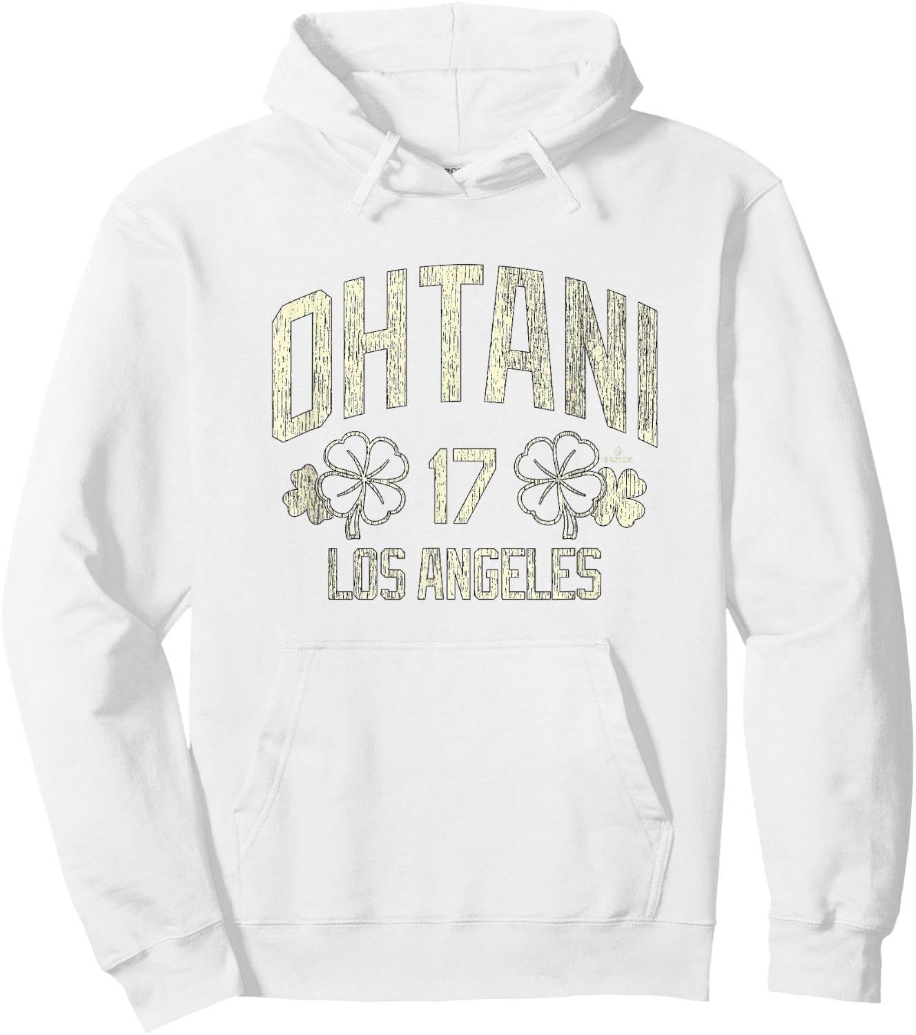 Shohei Ohtani Los Angeles Baseball St. Patrick's Clover Hoodie - Hoodie | White