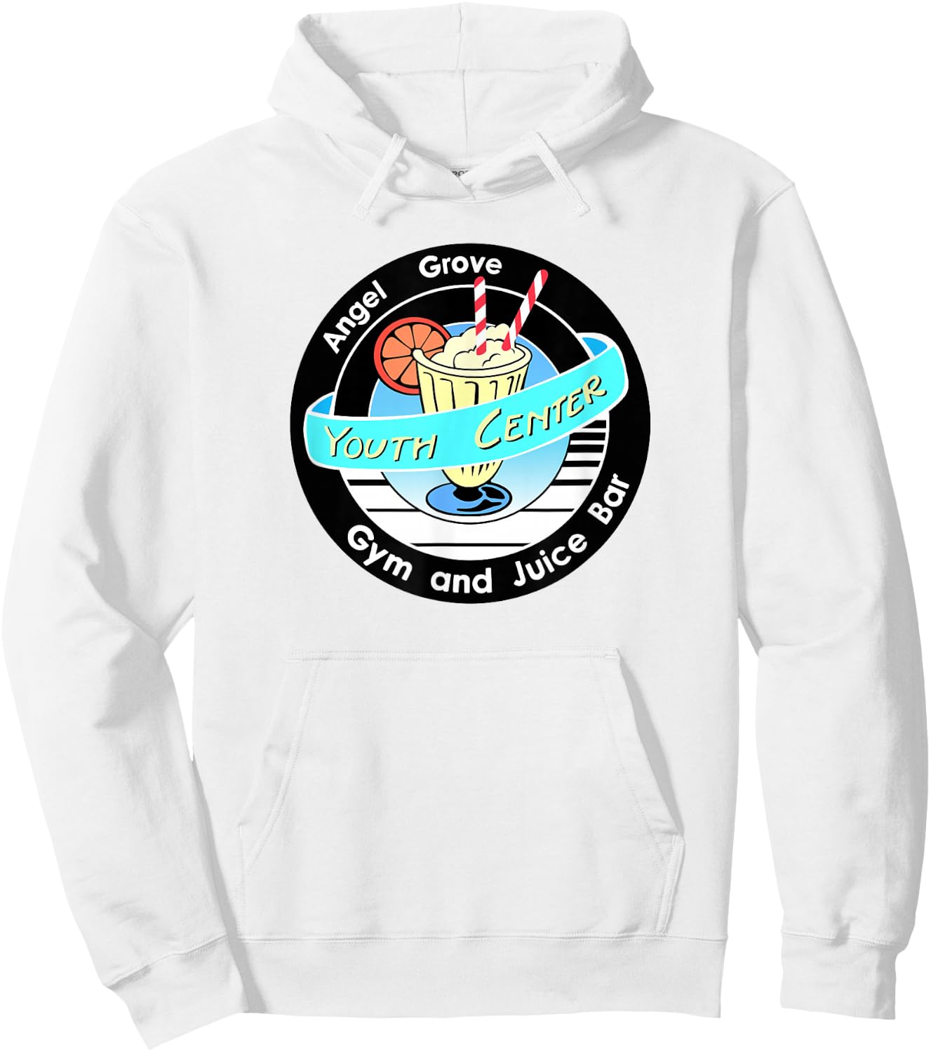 Angel Grove Youth Center Gym and Juice Bar Hoodie - Hoodie | White