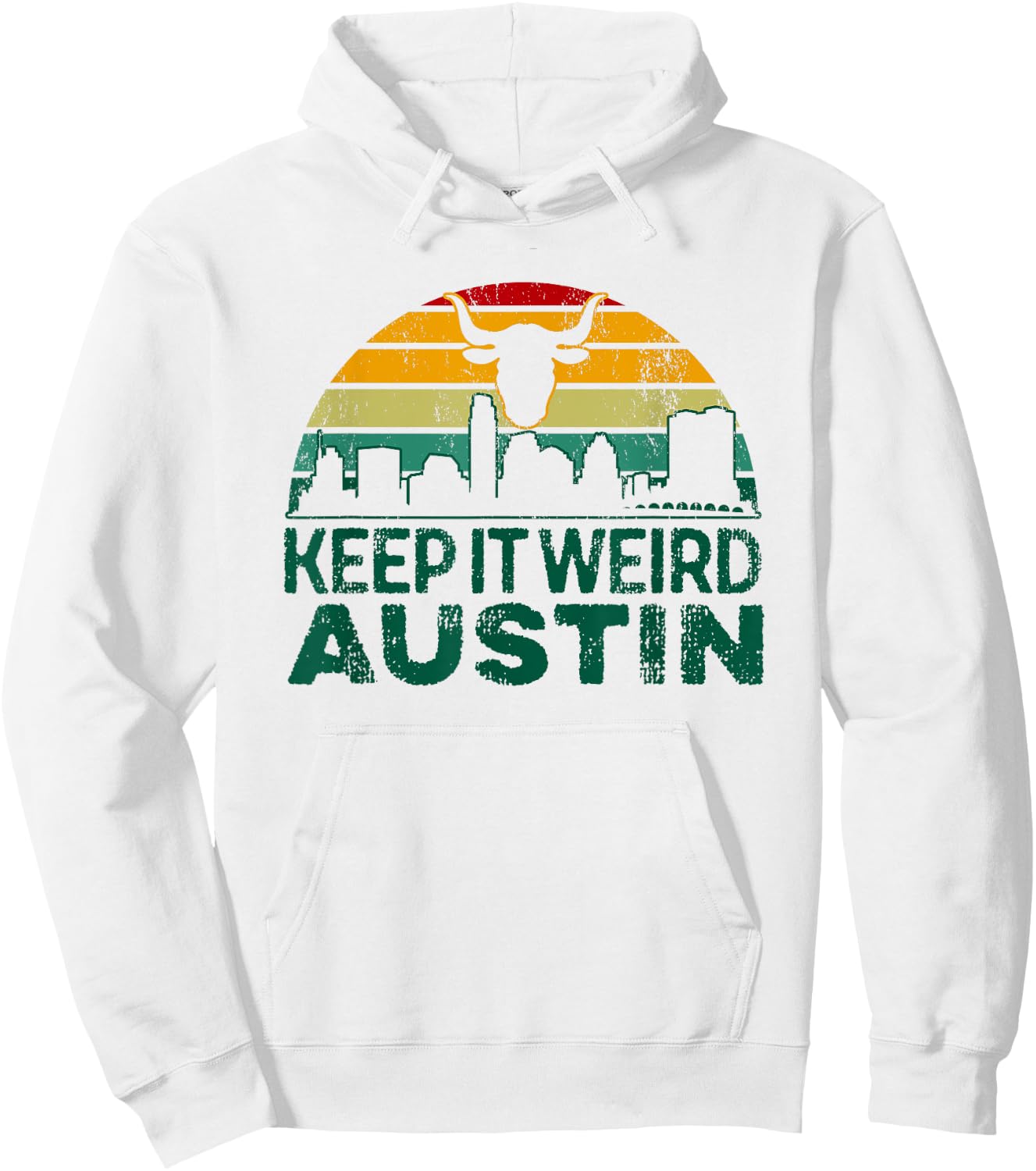 Keep Austin Texas Weird for Austinite Hoodie - Hoodie | White