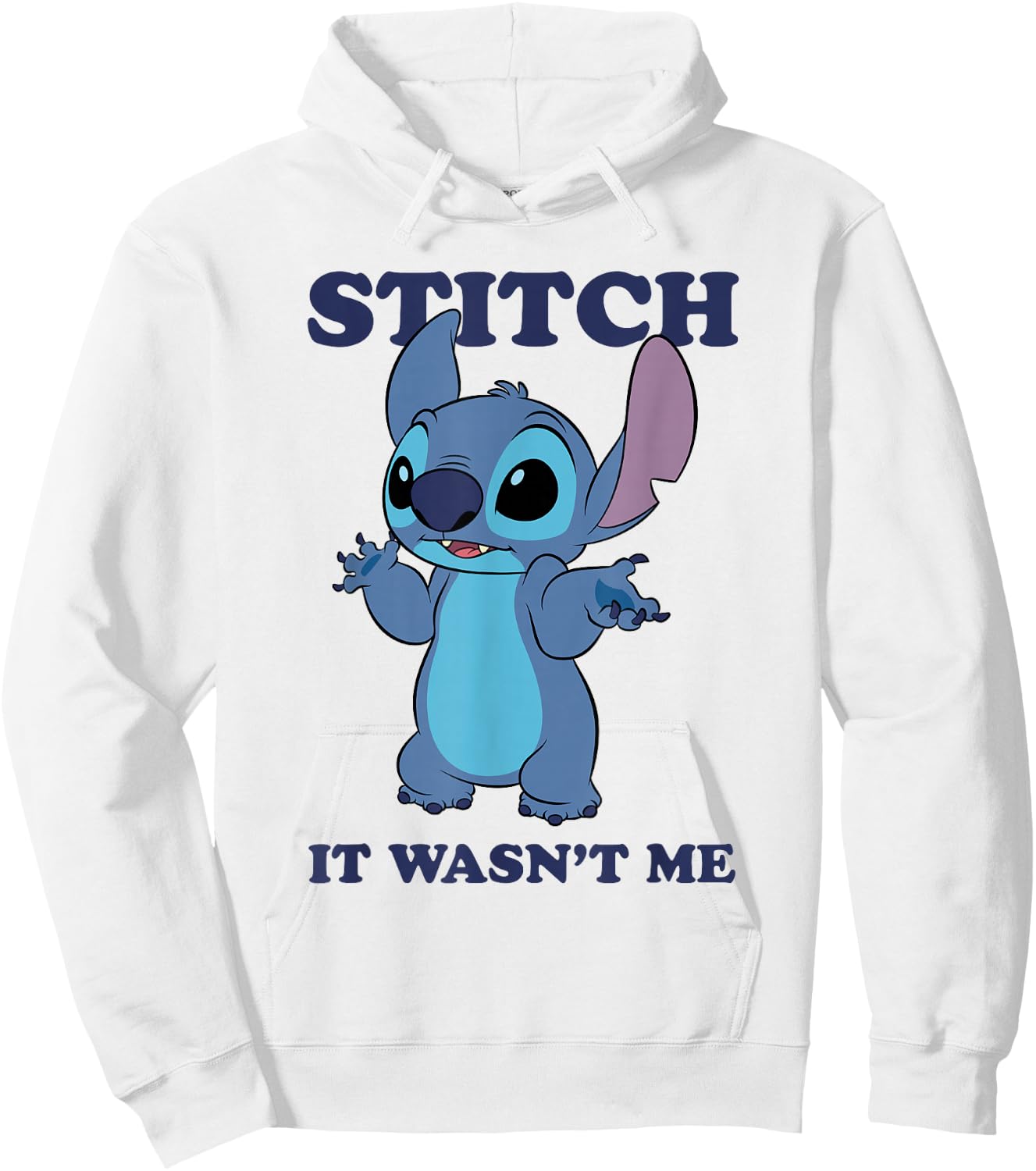 Disney Lilo & Stitch It Wasn't Me Innocent Looking Stitch Hoodie - Hoodie | White
