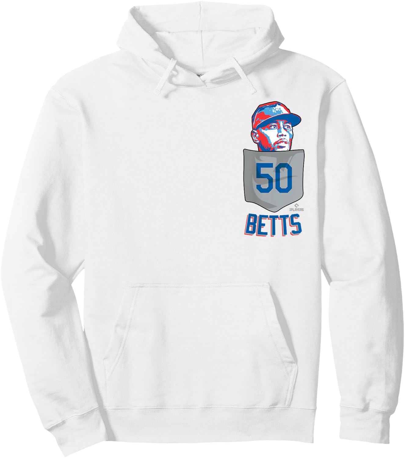 Mookie Betts Los Angeles Baseball Pocket MLBPA Hoodie - Hoodie | White