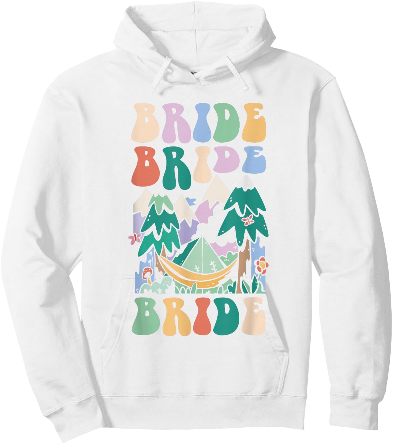 Camping Bridal Party Camp Bachelorette Camp Bride Hoodie - Hoodie | White
