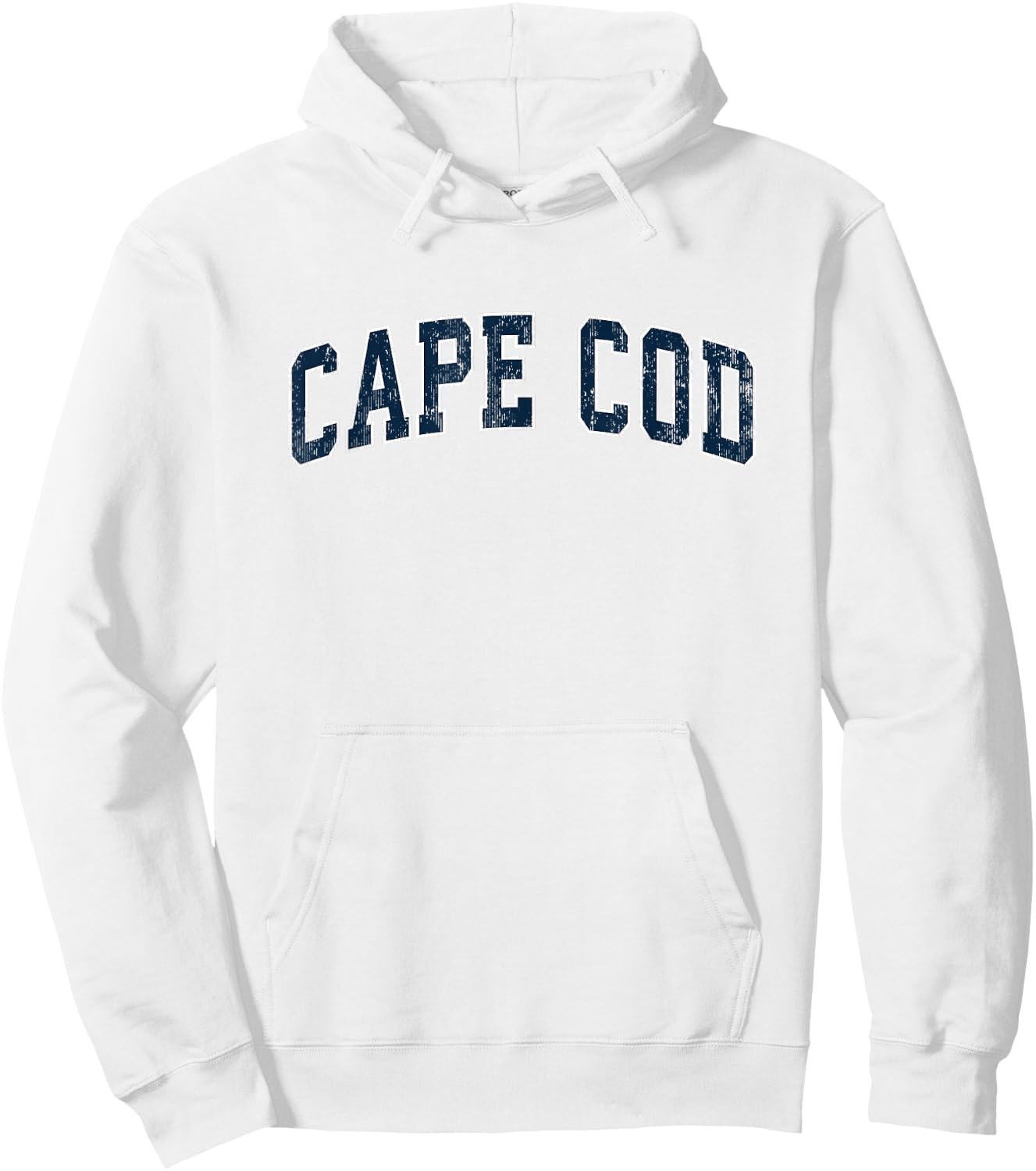 Cape Cod Massachusetts MA Vintage Sports Design Navy Design Hoodie - Hoodie | White
