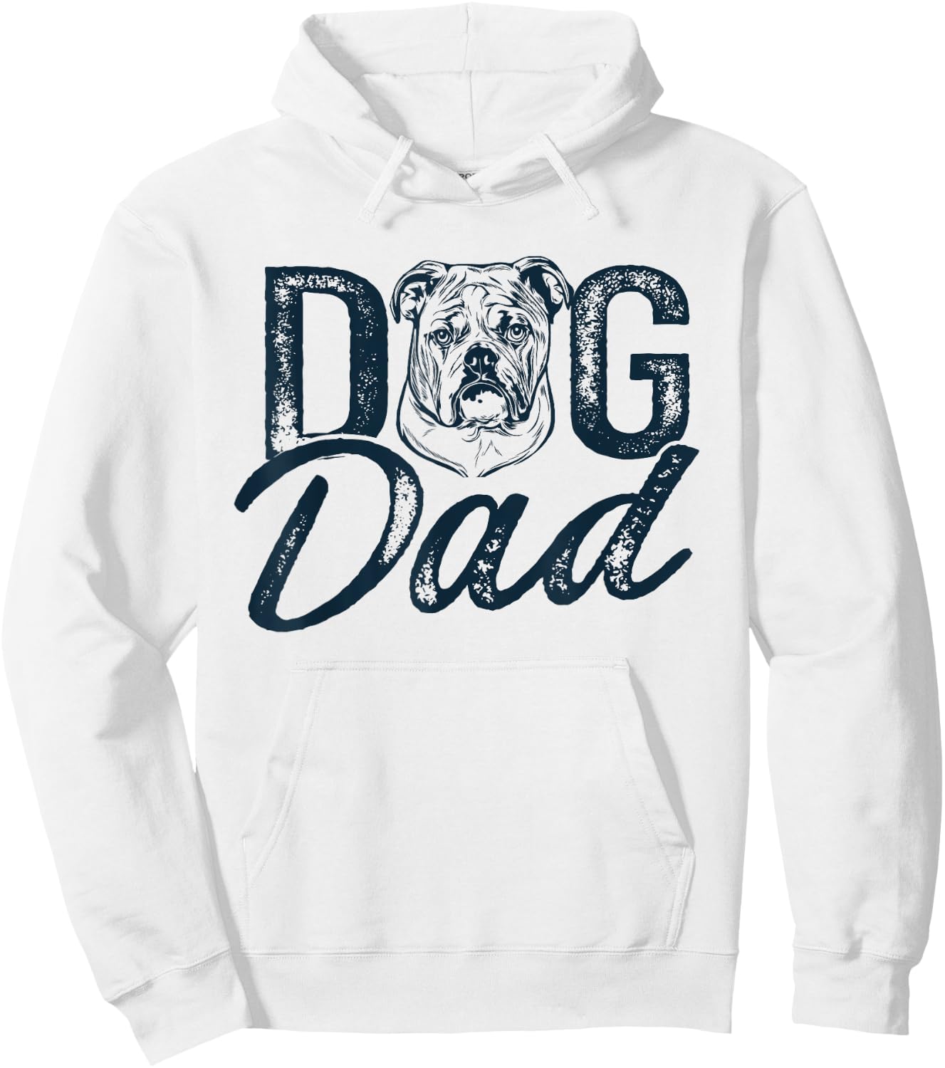 English Bulldog Dog Dad Hoodie - Hoodie | White