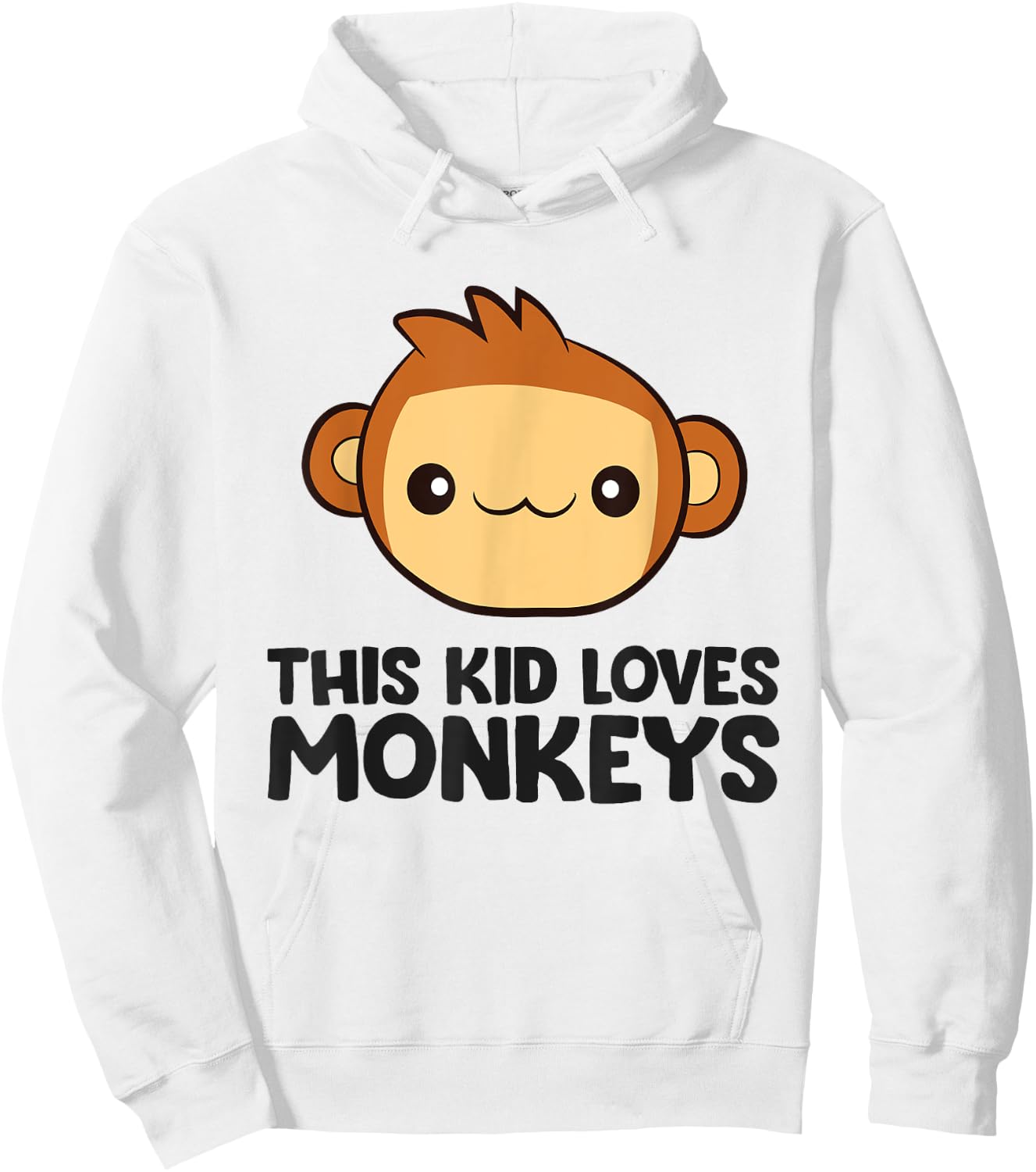 Monkey Love Children Boys Girls This Kid Loves Monkeys Hoodie - Hoodie | White