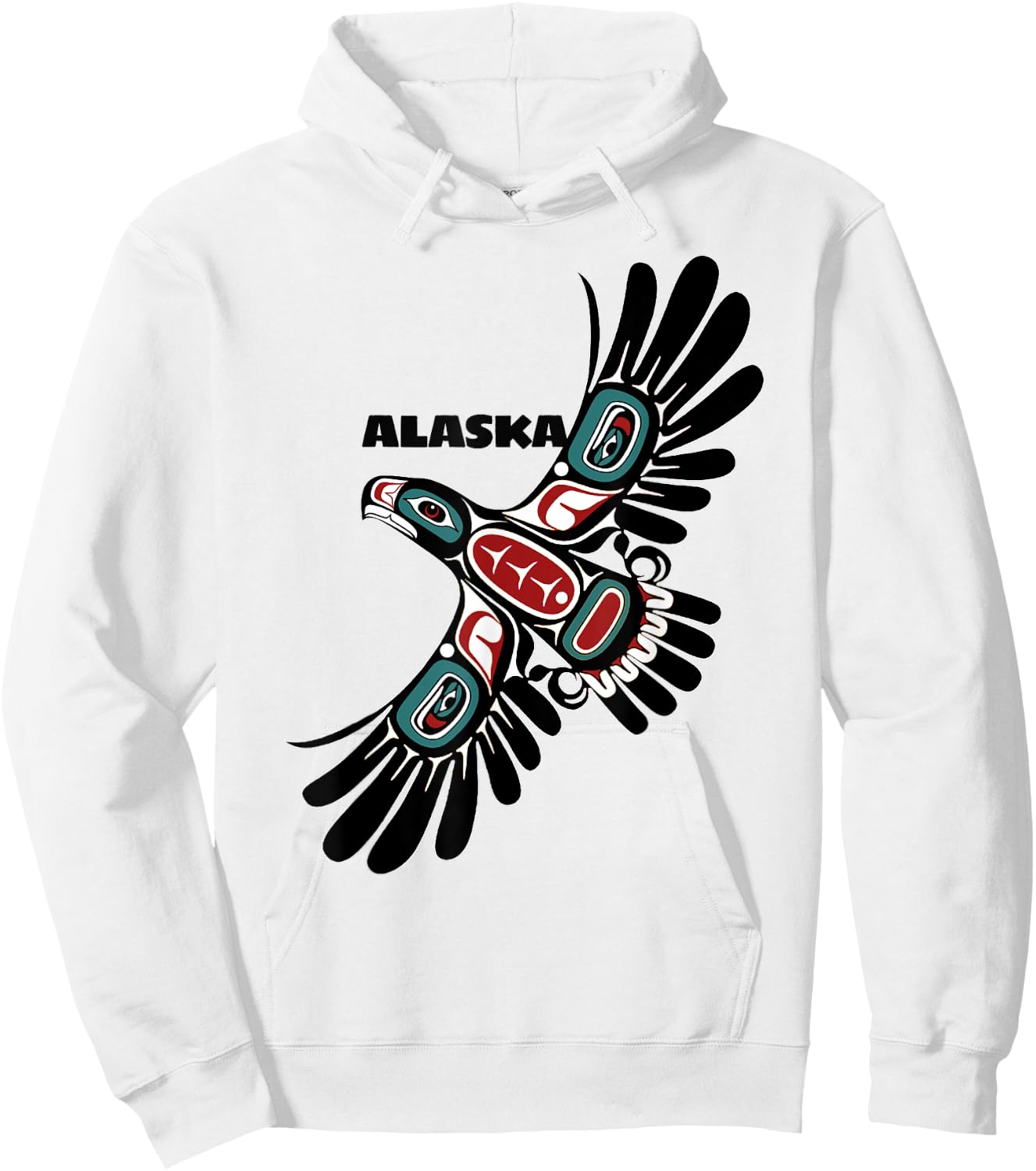 Alaska Native American Art Styles Eagle Tlingit Haida Indian Hoodie - Hoodie | White