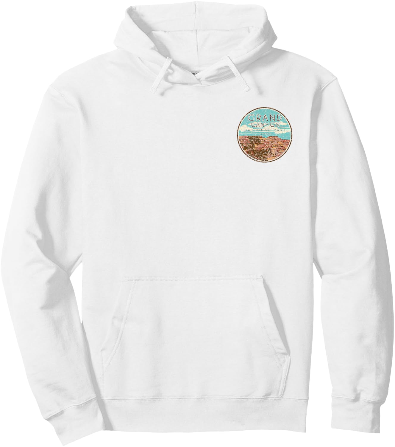 Grand Canyon National Park Retro Hoodie - Hoodie | White