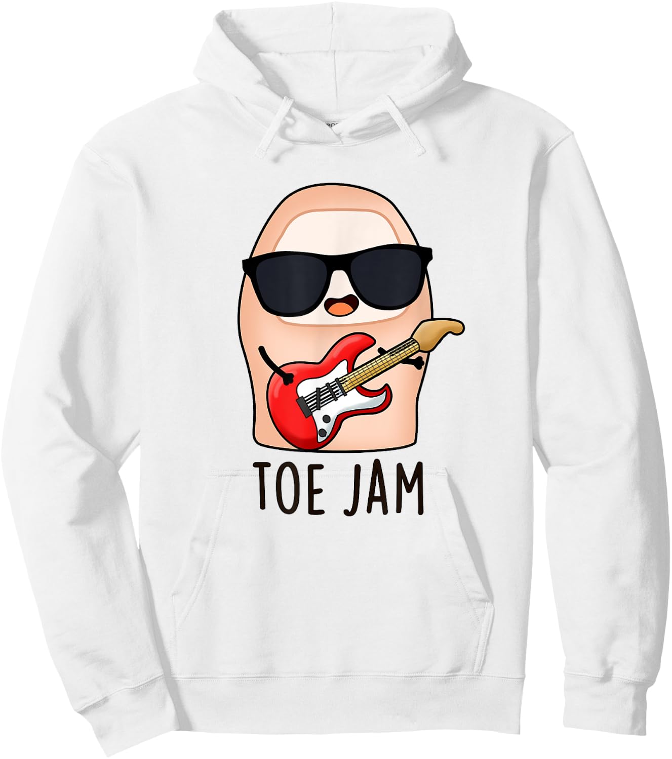 Toe Jam Funny Music Pun Hoodie - Hoodie | White