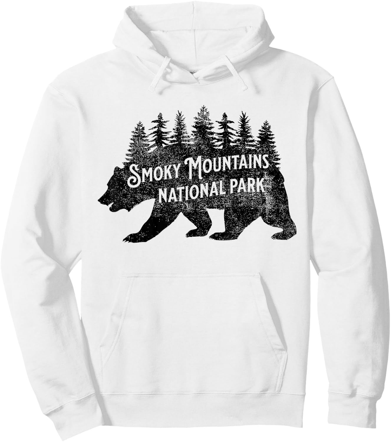 Great Smoky Mountains Tennessee Nature Bear Hiking Outdoors Hoodie - Hoodie | White