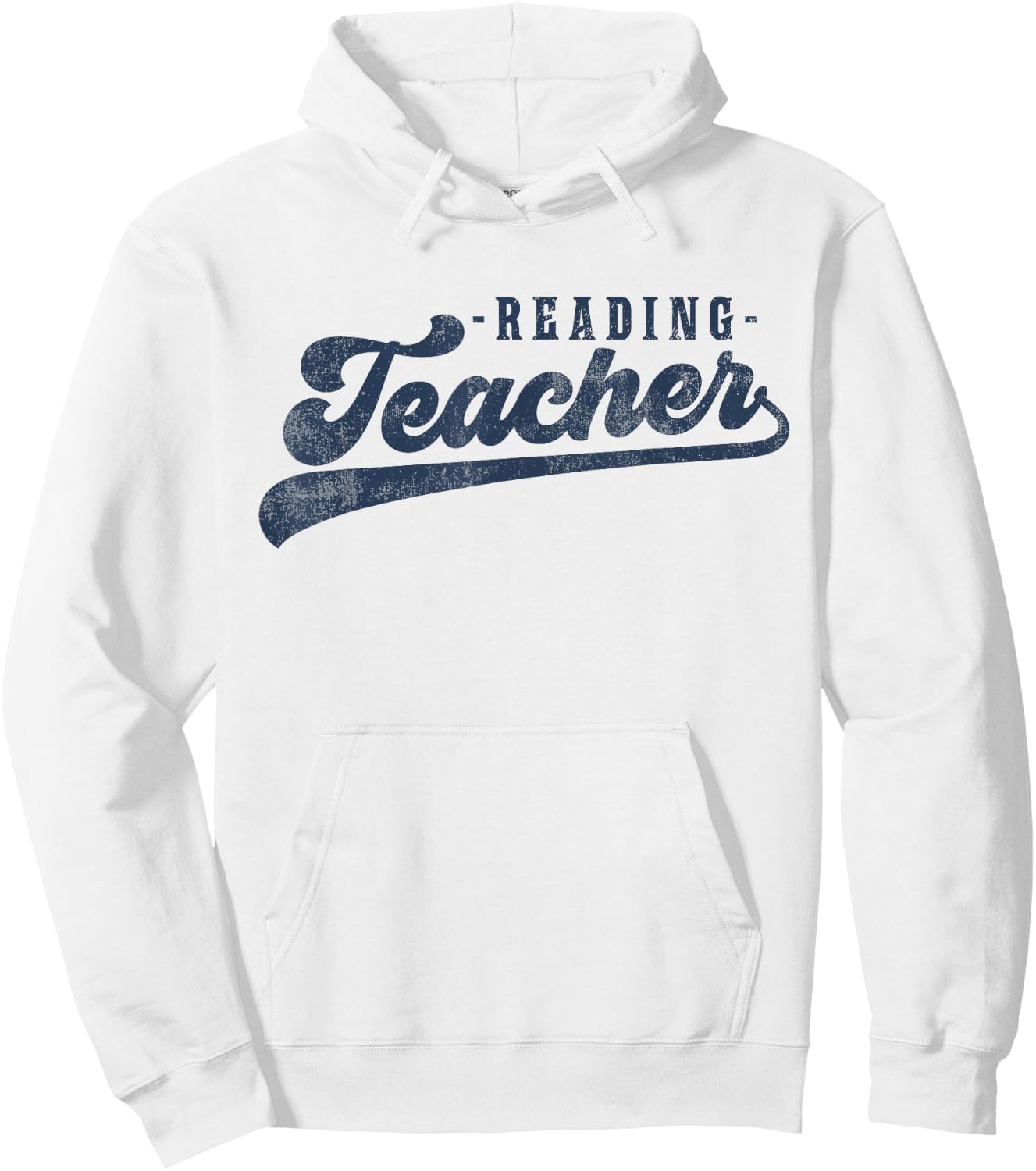 Reading Teacher Men Women Vintage Graphic Reading Teacher Hoodie - Hoodie | White