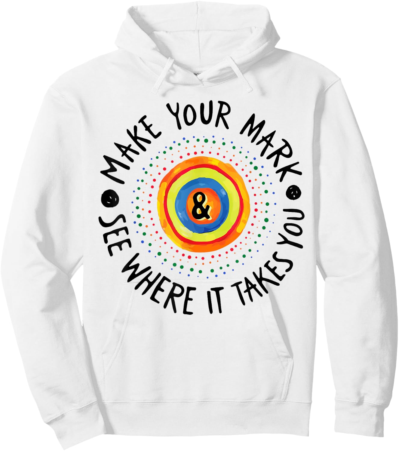 Make Your Mark International Dot Day Girls Boys Colorful Hoodie - Hoodie | White