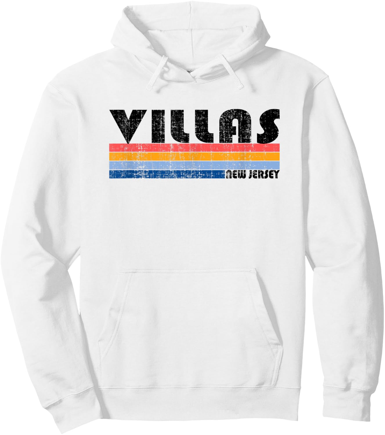 Vintage 70s 80s Style Villas, NJ Hoodie - Hoodie | White