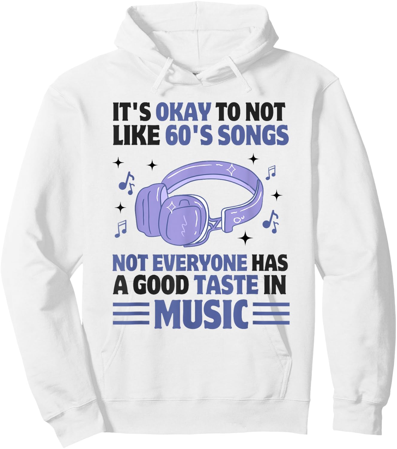 60s Music Funny 60s Music Nostalgic Rock and Roll Soul Music Hoodie - Hoodie | White