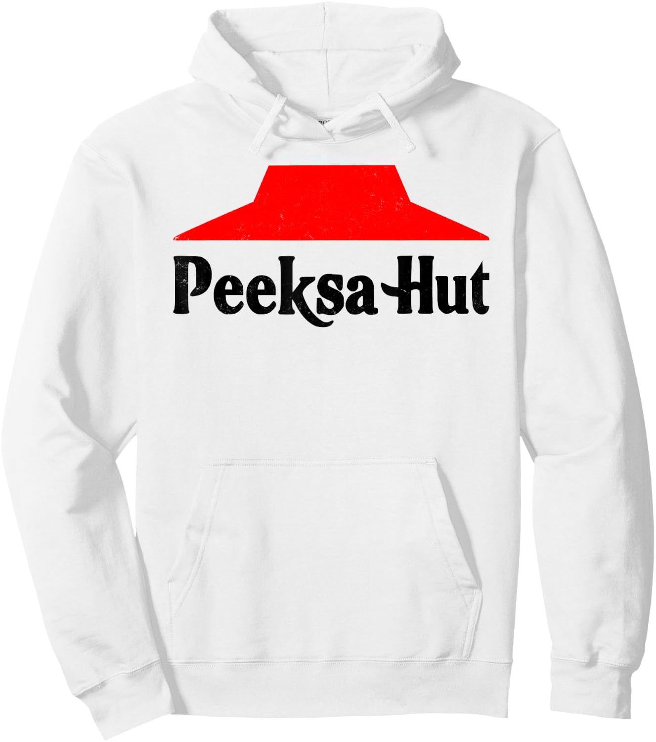 Peeksa Hut Pizza inappropriate funny fast food Hoodie - Hoodie | White