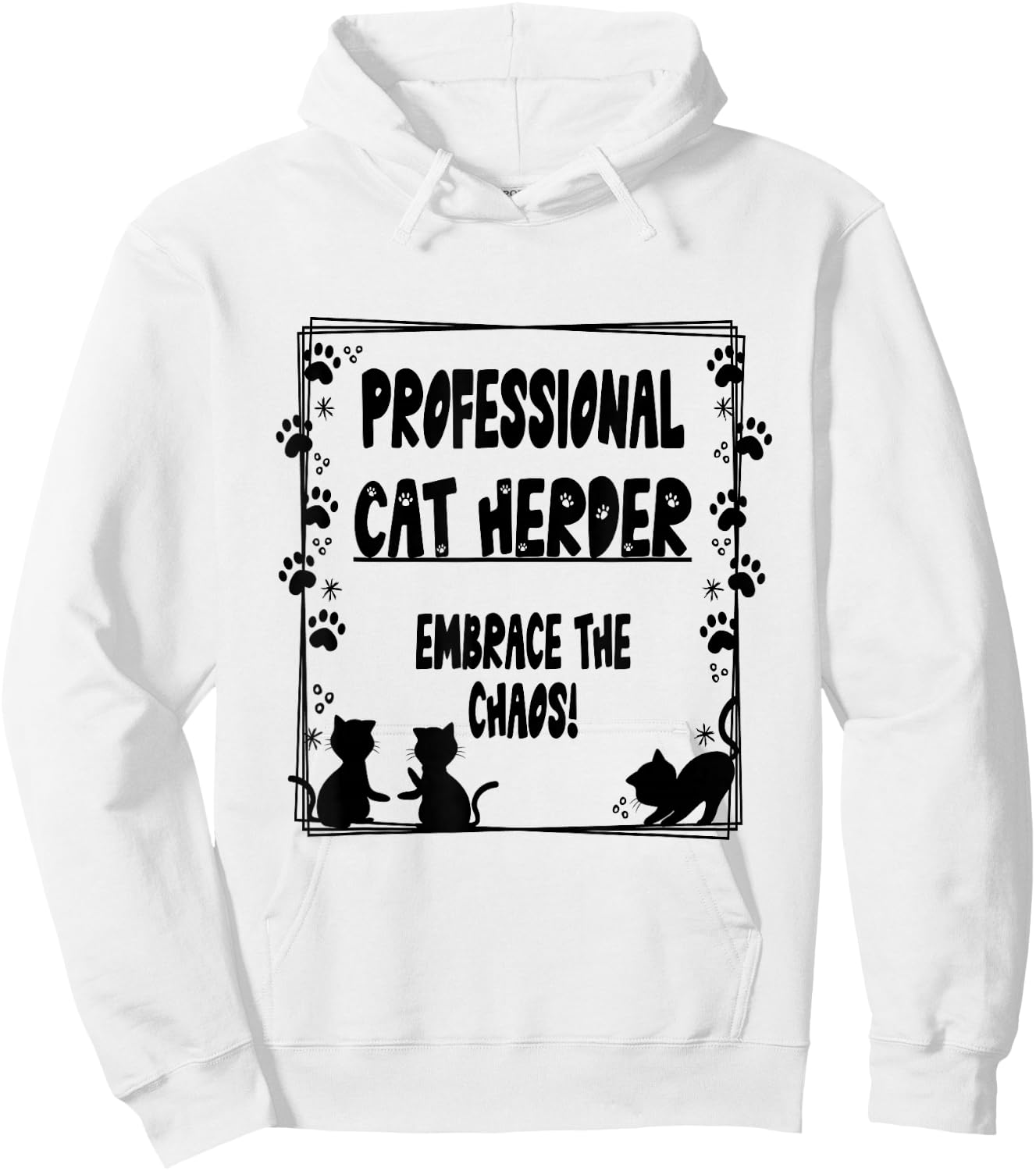 Professional Cat Herder Employee Managemen Graphic Design Hoodie - Hoodie | White