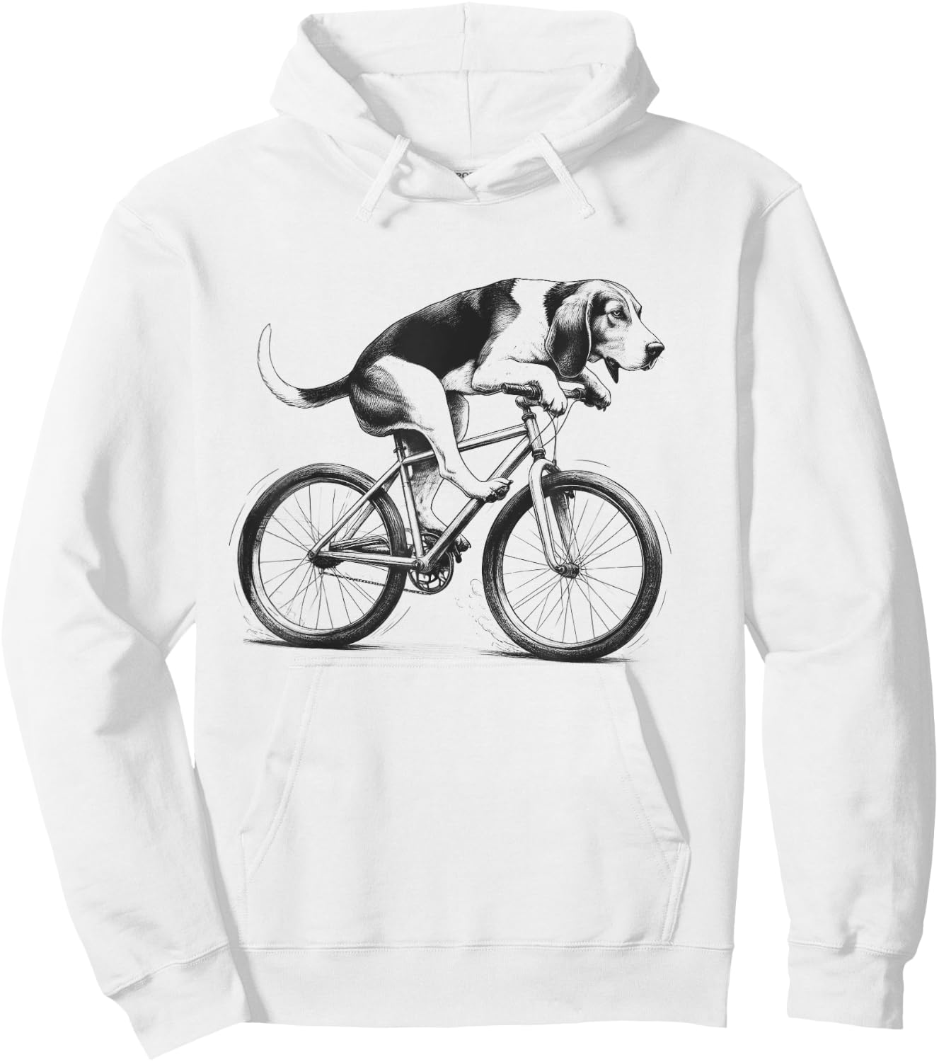 Treeing Walker Coonhound Dog Riding a Bike Bicycle Cycling Men Women Kids Hoodie - Hoodie | White