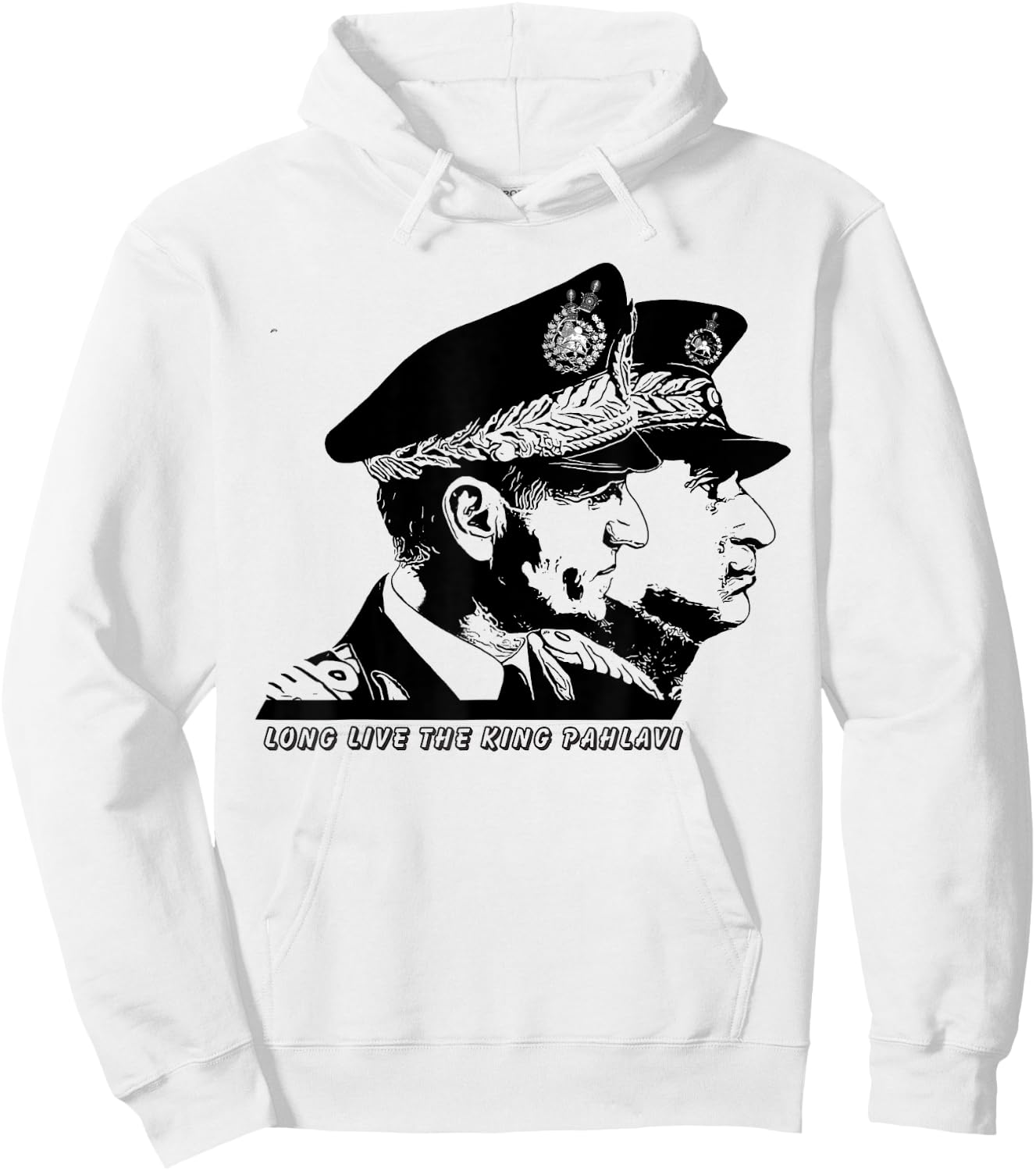 Iran Gilaki Co King Reza Shah and King Mohammad Reza Pahlavi Hoodie - Hoodie | White