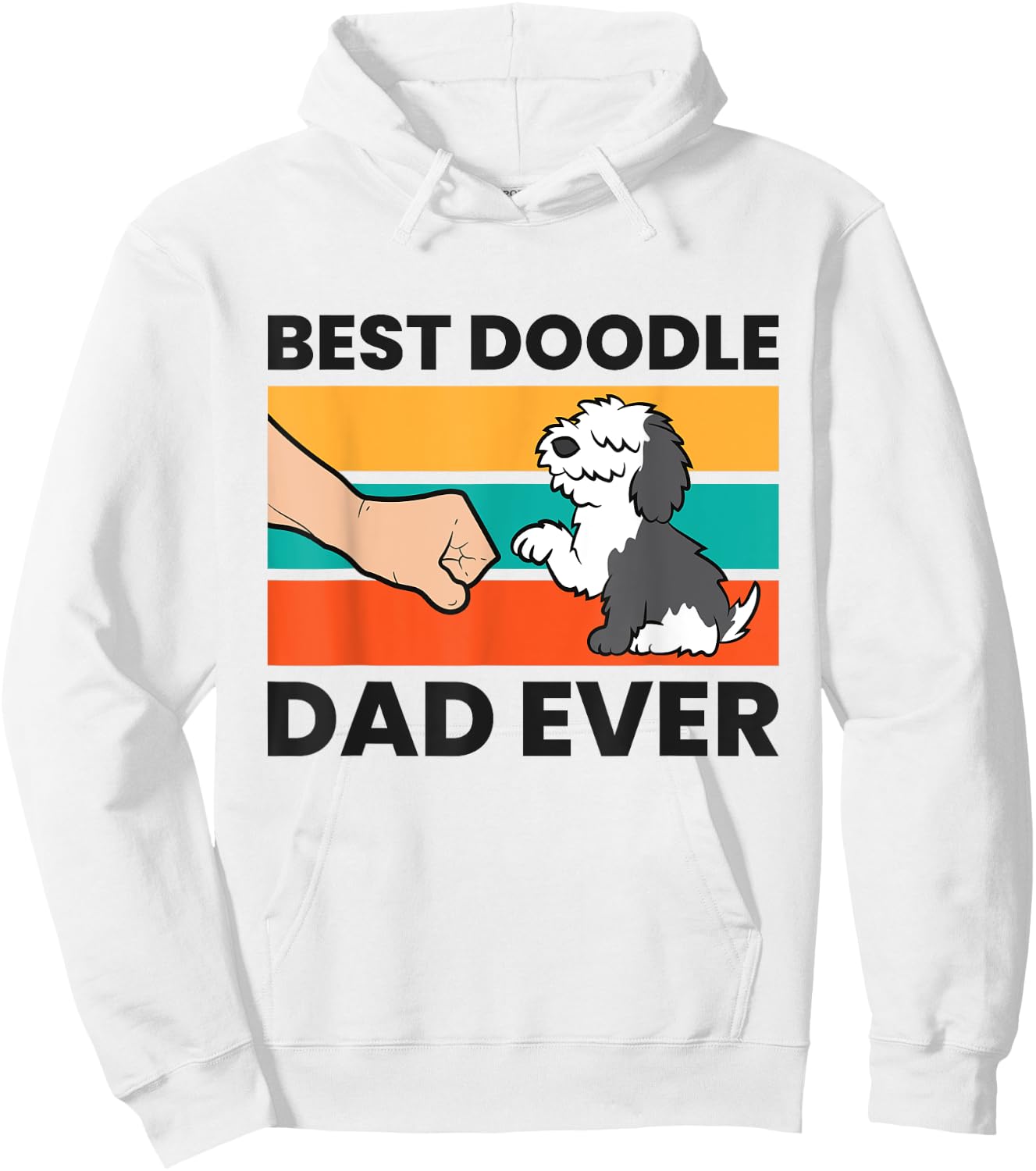 Best Doodle Dad Ever Sheepadoodle Dad Hoodie - Hoodie | White