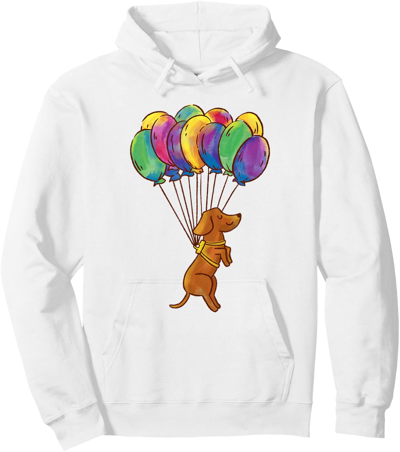 Dachshund Dog Balloons Pet Hoodie - Hoodie | White