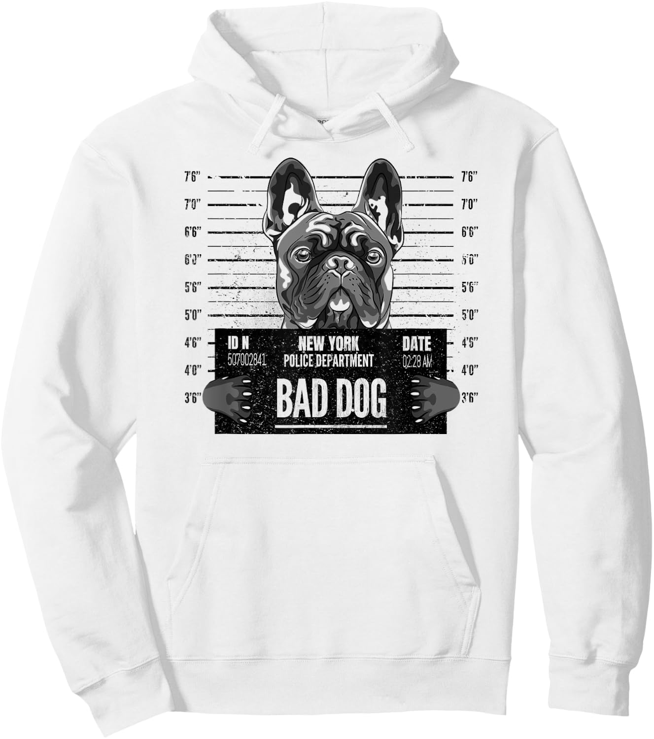 French Bulldog Bad Dog Jail Frenchie Dog Dad Frenchie Mom Women Girls Kids Hoodie - Hoodie | White