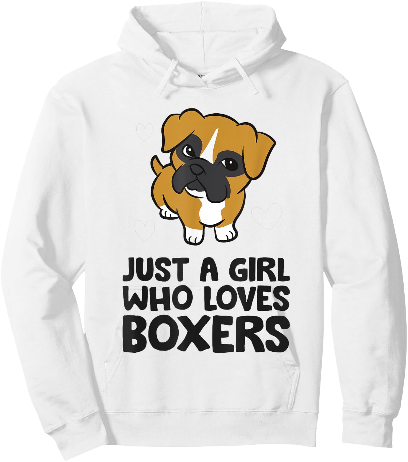 Just A Girl Who Loves Boxers Hoodie - Hoodie | White
