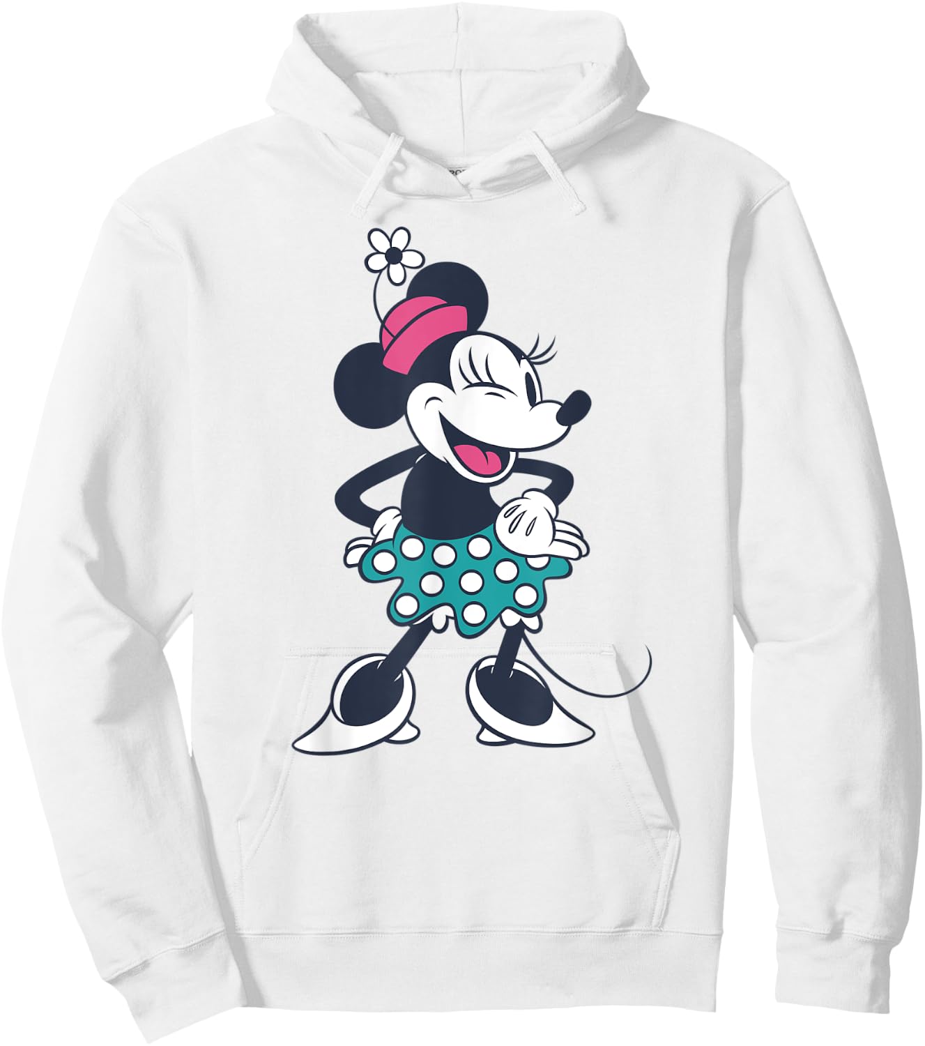 Amazon Essentials Disney Standing and Winking Retro Minnie Hoodie - Hoodie | White