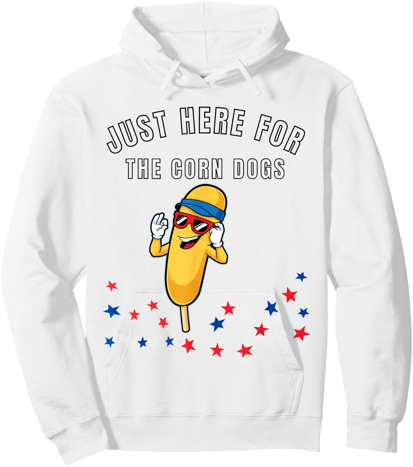Corn dog lover Corndog state fair Just here for the corndogs Hoodie - Hoodie | White
