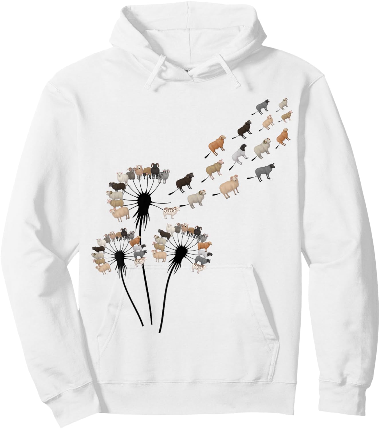 Dandelion Sheep Shirt for Sheep Lover | Sheep Hoodie - Hoodie | White