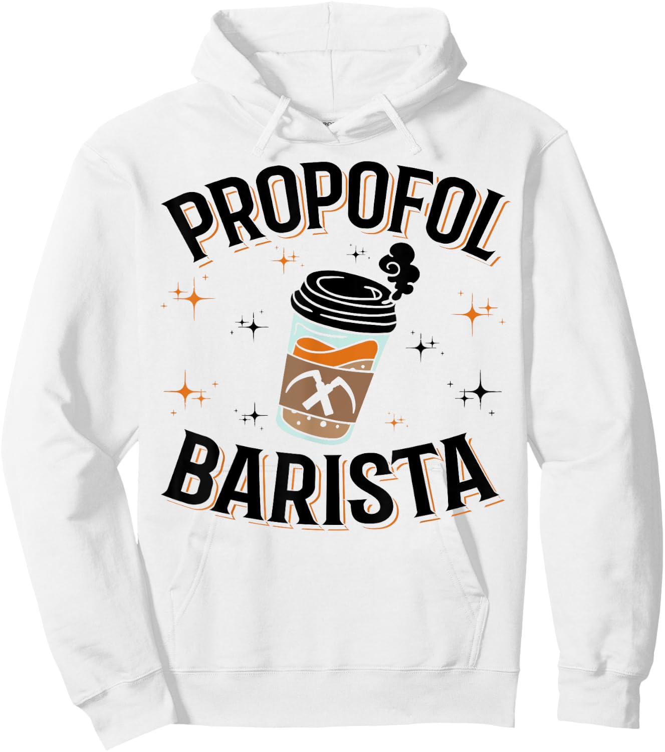 Laryngoscope & Intensive Care Anesthesia - Barista Propofol Hoodie - Hoodie | White