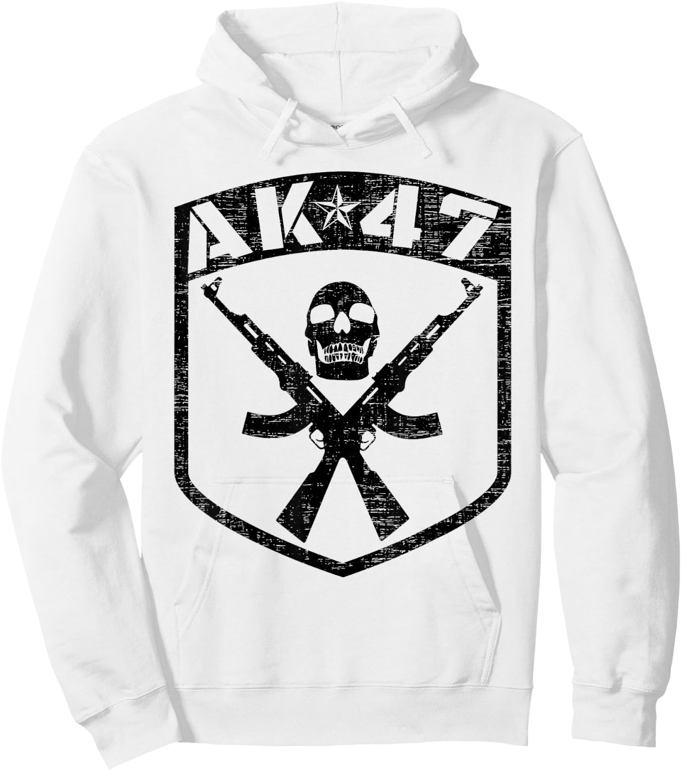 Kalashnikov AK-47 Assault Rifle Skull Hoodie - Hoodie | White