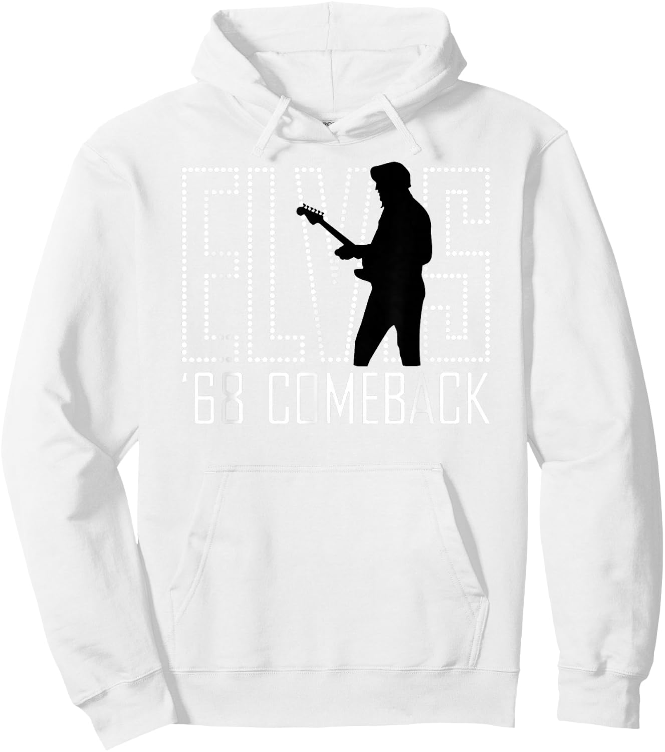 Elvis Presley Official 68 Comeback Red Sign Hoodie - Hoodie | White