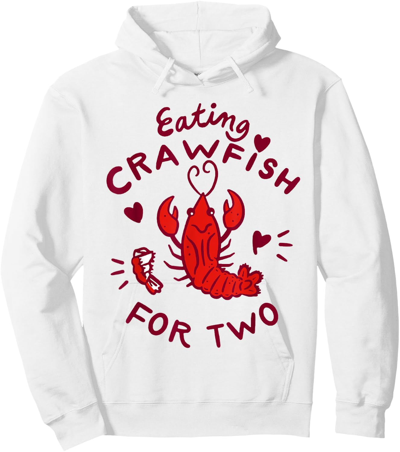 Eating Crawfish For Two Crawfish Boil Pregnancy Announcement Hoodie - Hoodie | White