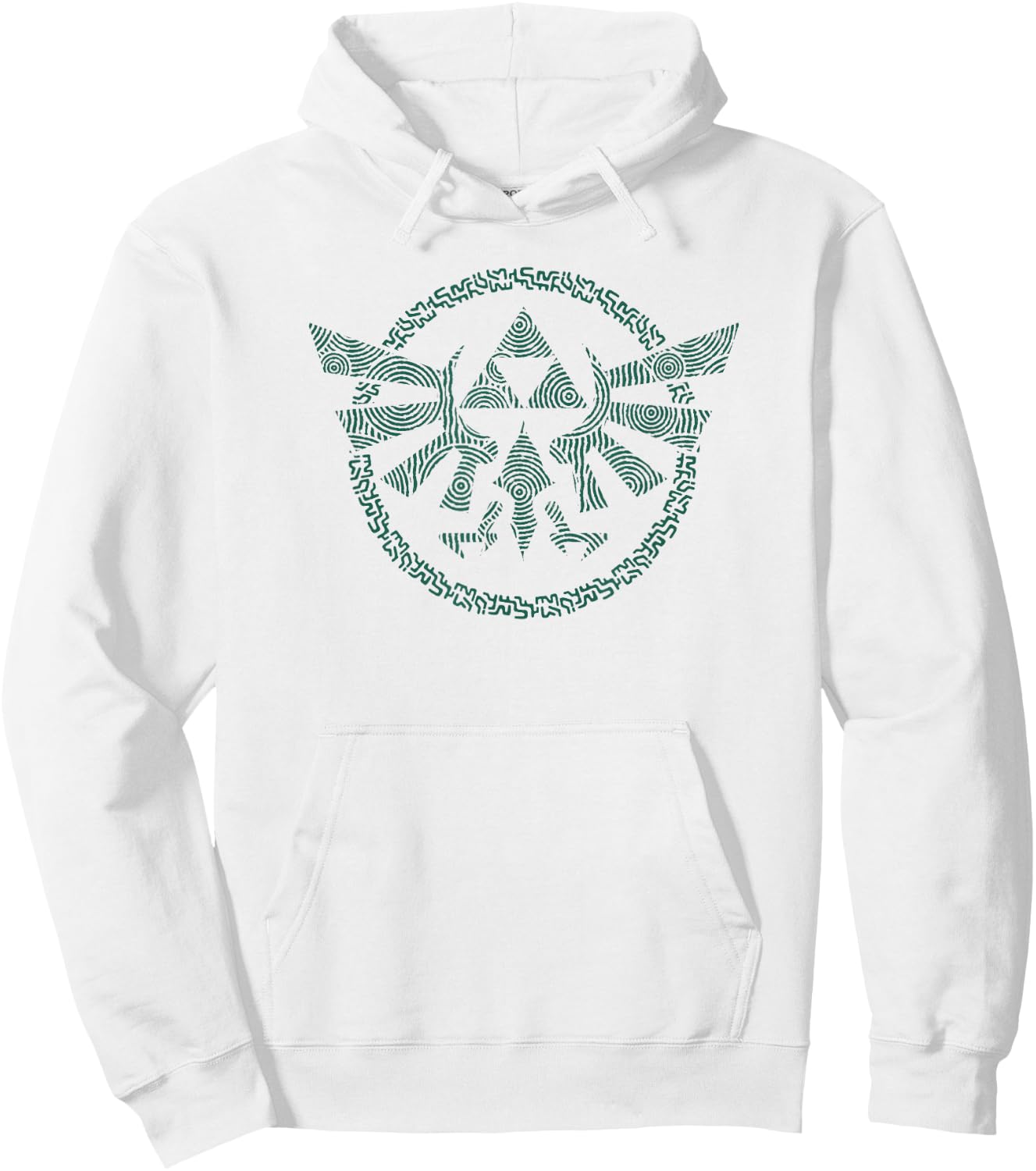 The Legend of Zelda Hyrule Triforce Circular Emblem Hoodie - Hoodie | White