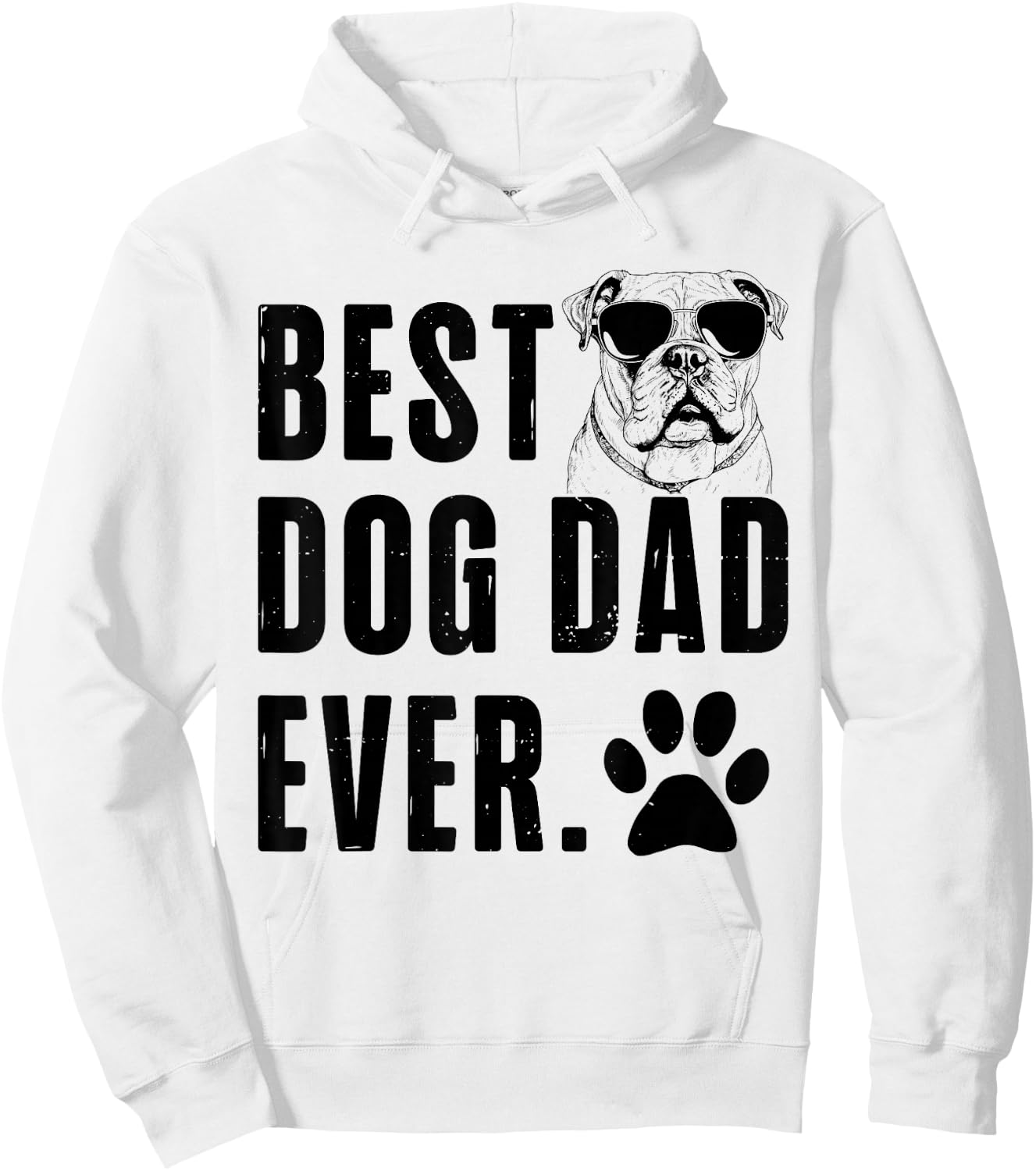 American Bulldog Daddy Dad Best Dog Dad Ever Men Hoodie - Hoodie | White